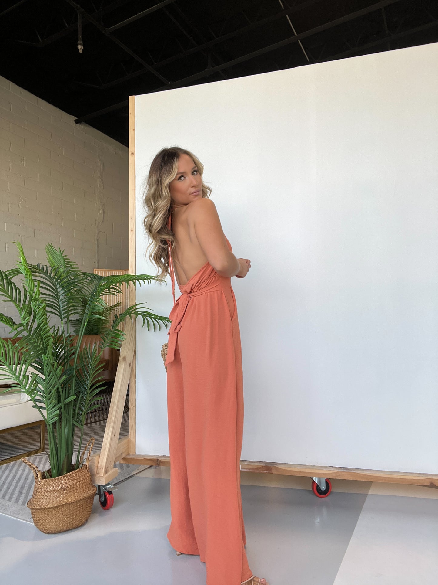 Reception Time Jumpsuit Orange