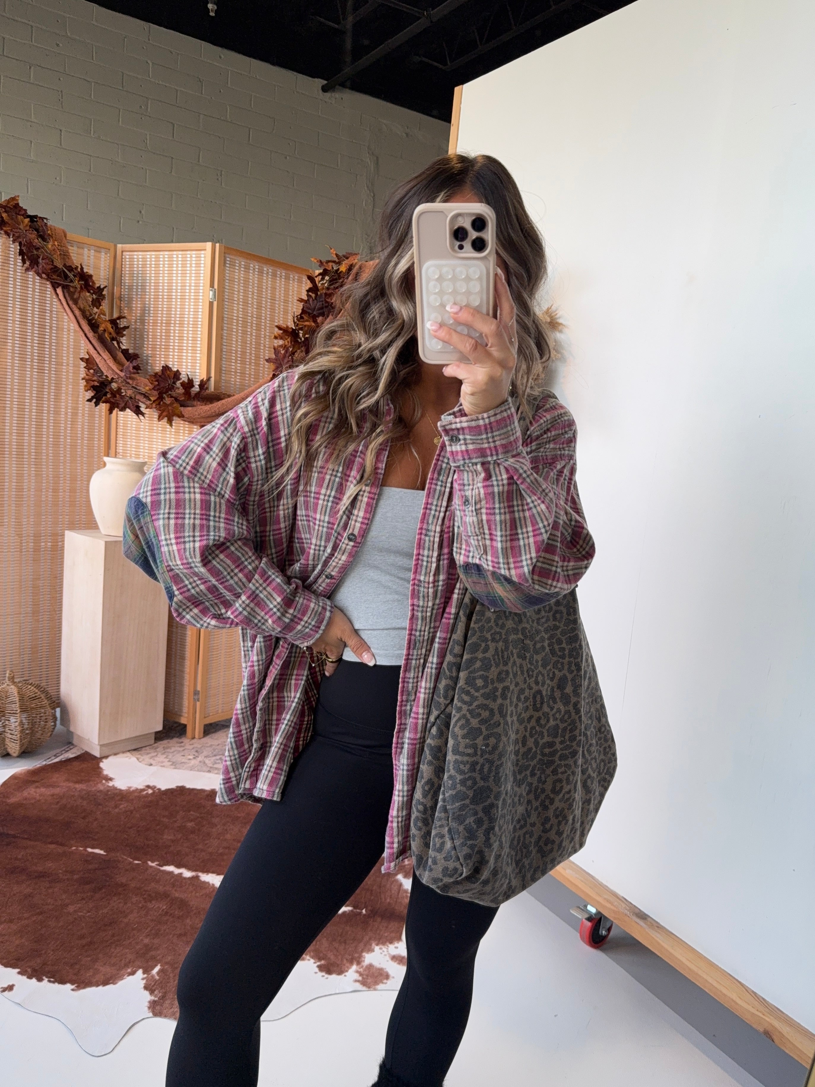 Through the Fields Flannel Pink Multi