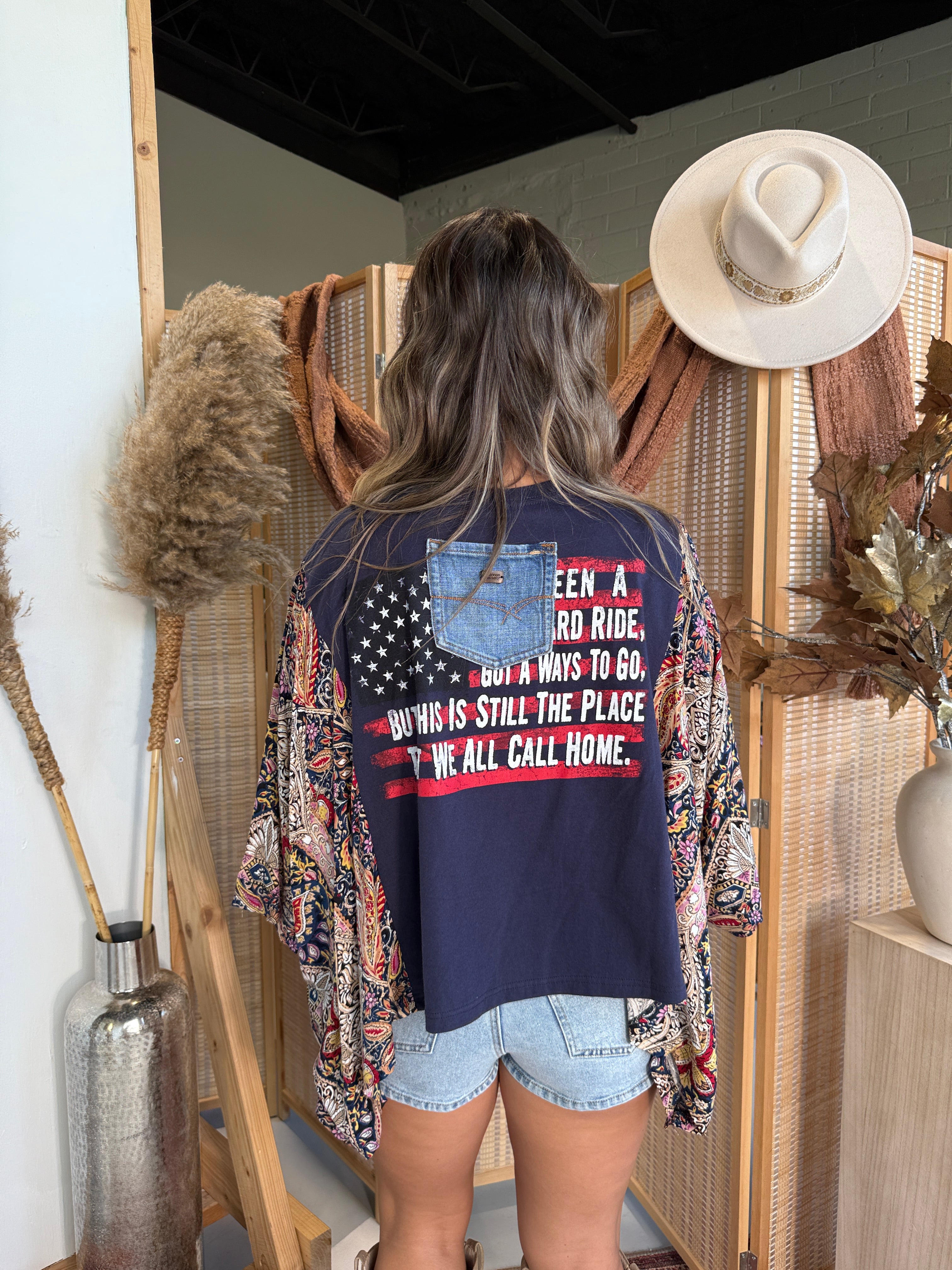 Dierks Bentley Mix & Match Tee Navy Floral