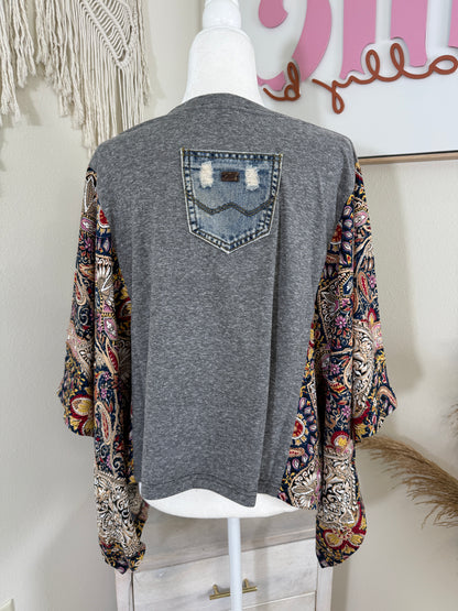 Bob Marley Mix & Match Tee Grey Floral