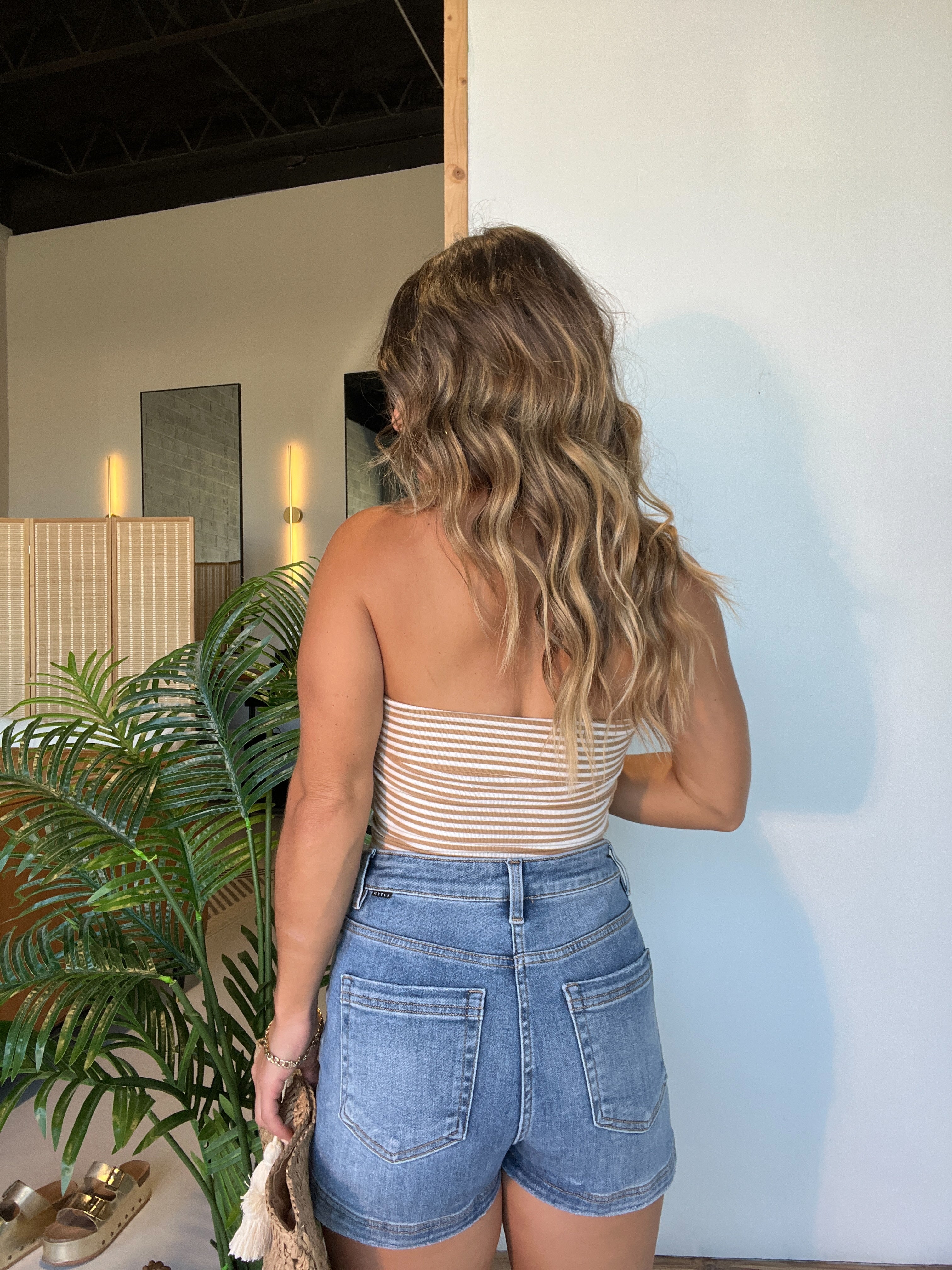 Annsley Strapless Top Khaki