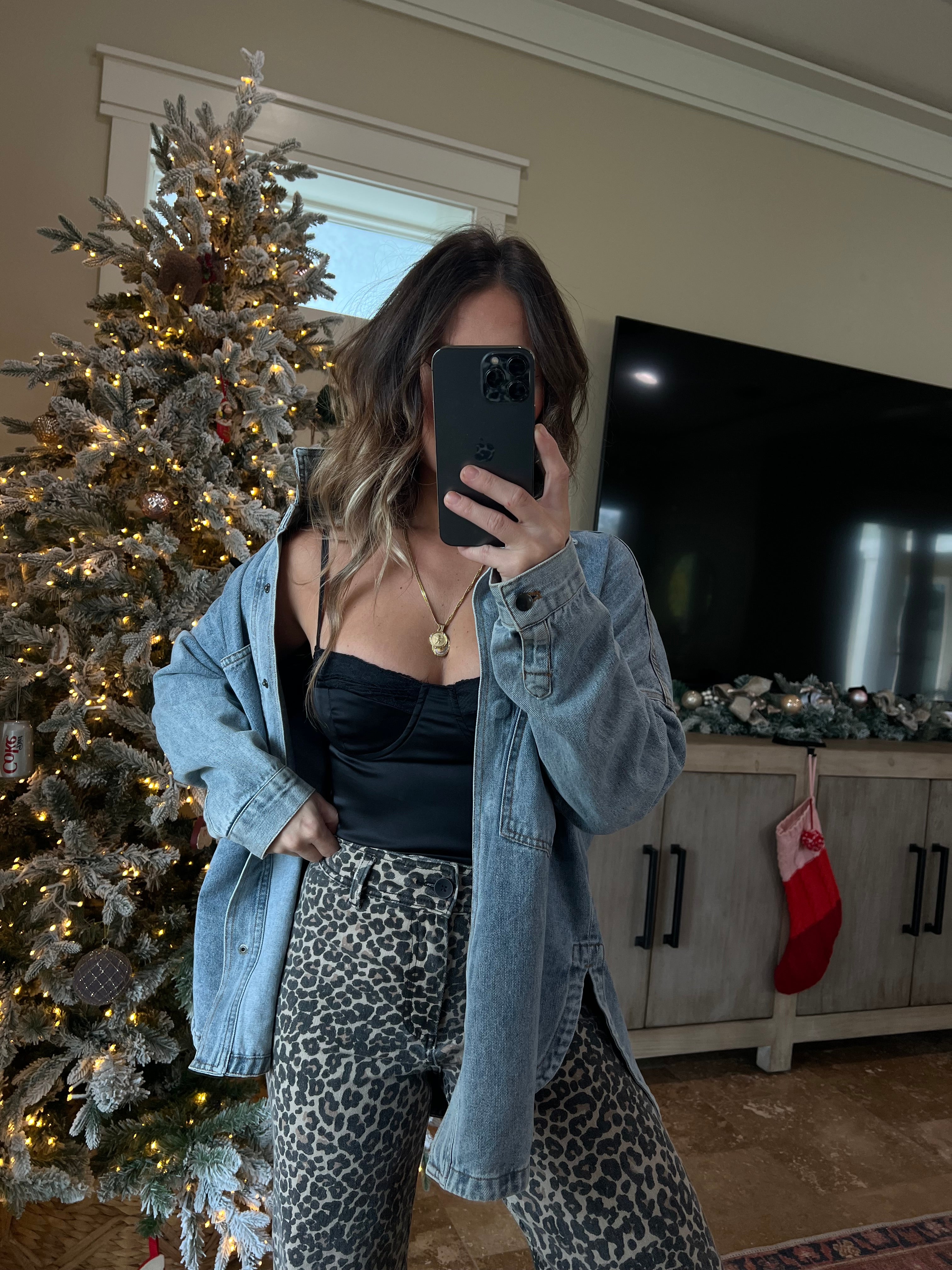 New Years Trip Satin Mini Top Black