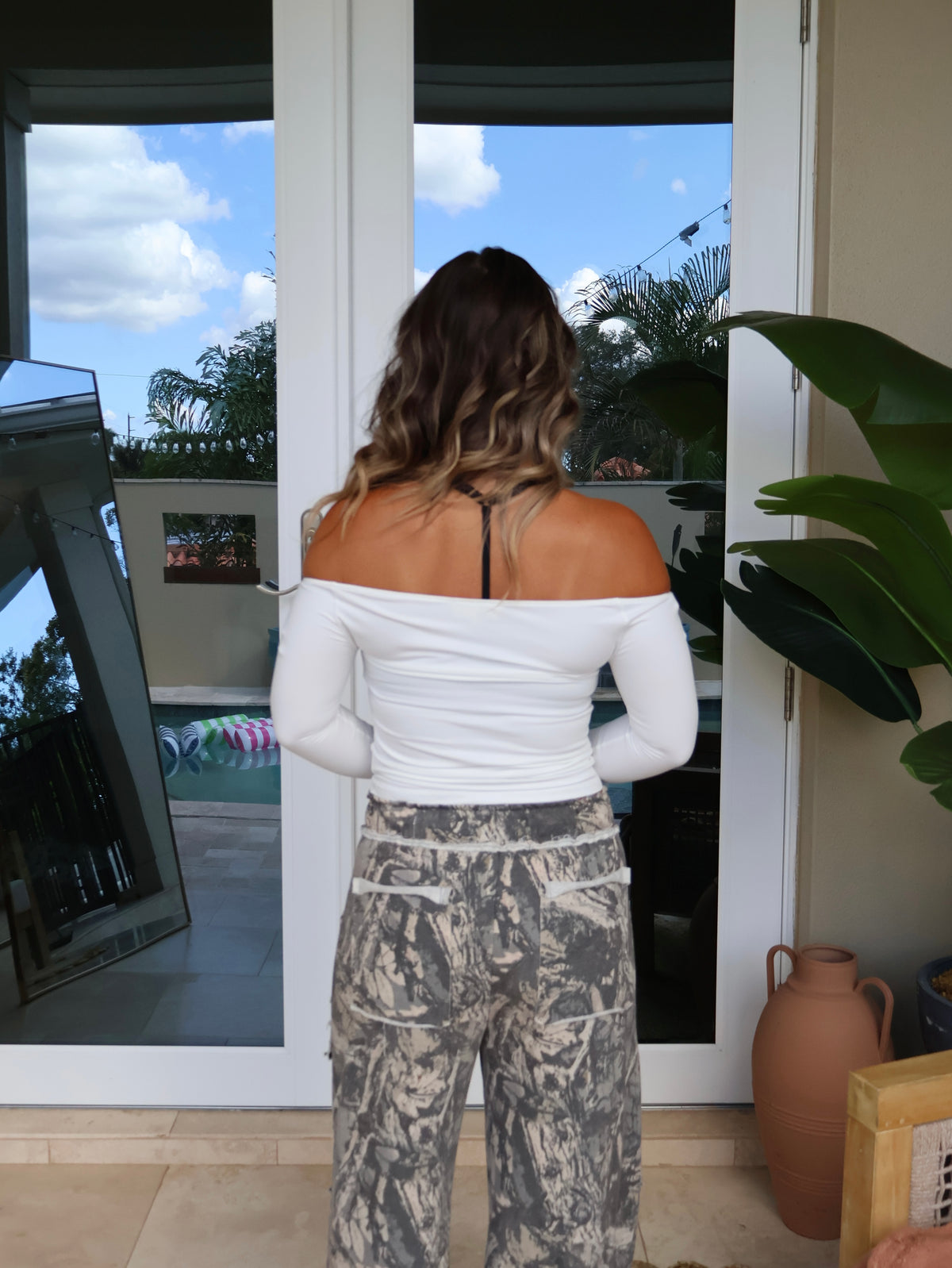 Alpine Off Shoulder Top White