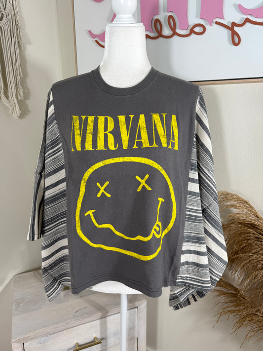 Nivana Mix & Match Tee Grey Stripe