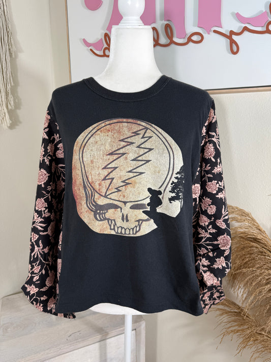 Grateful Dead Mix & Match Tee Black Floral