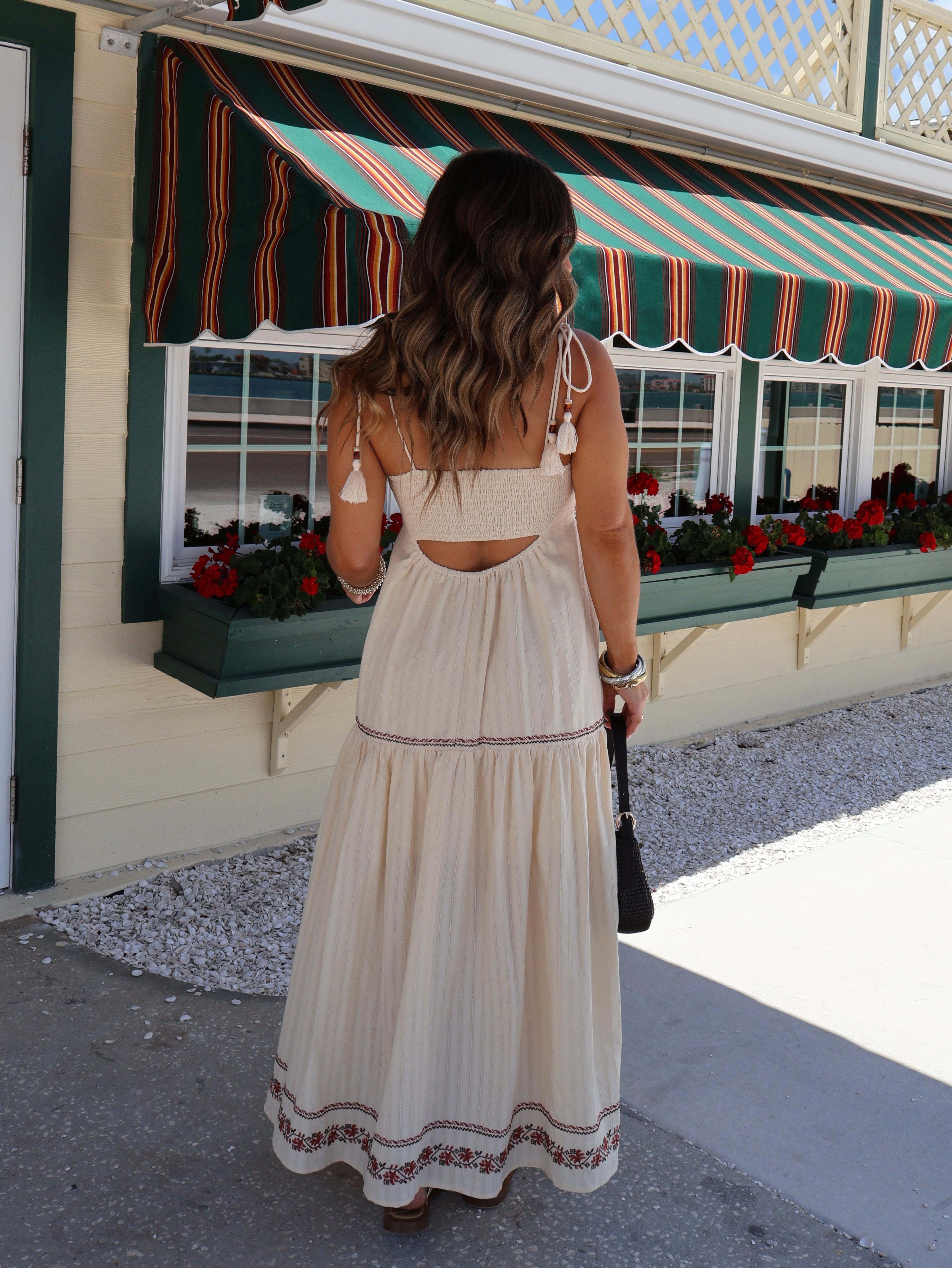 Desert Rose Midi Dress Cream