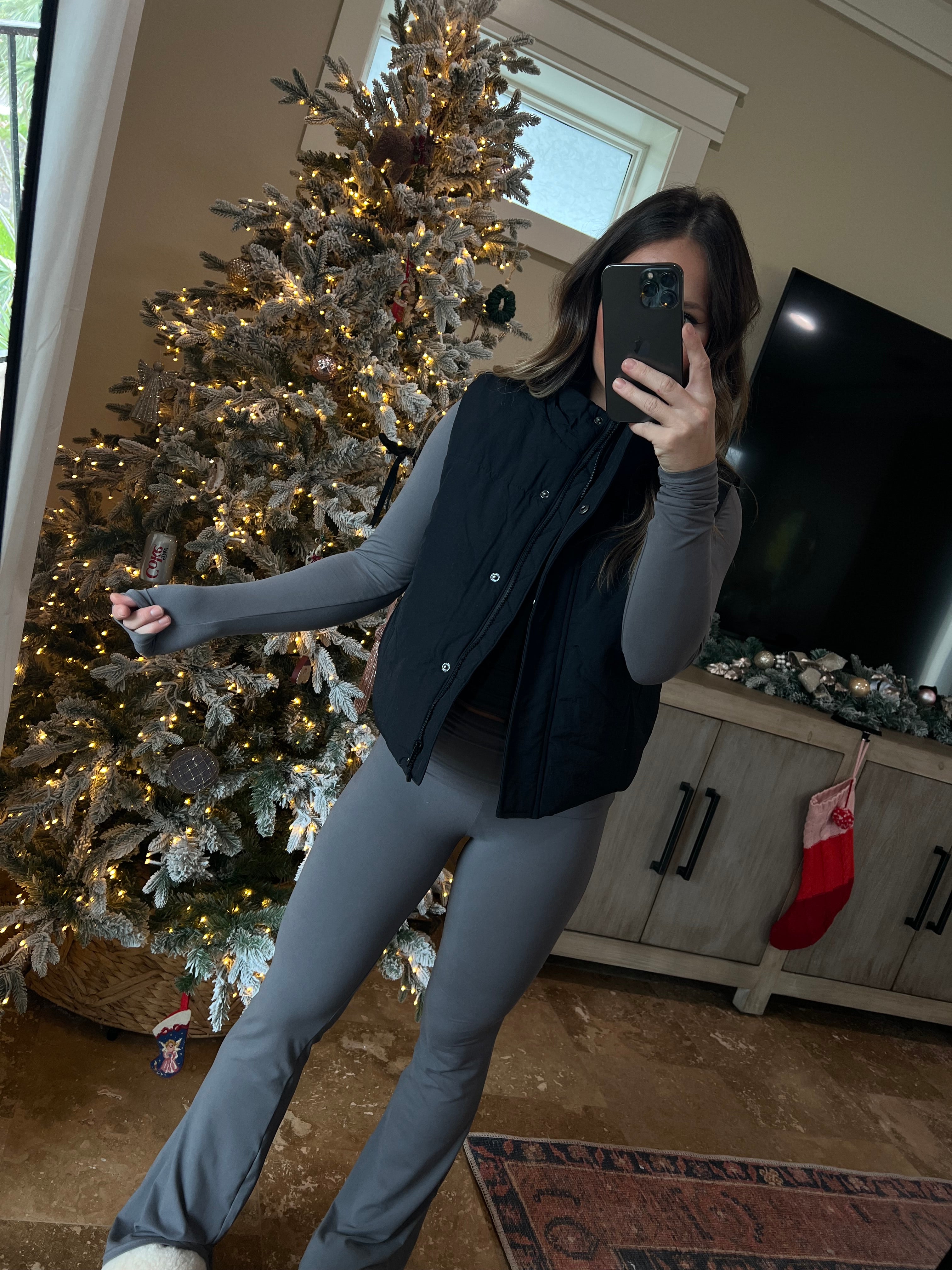 With You Puffer Vest Black