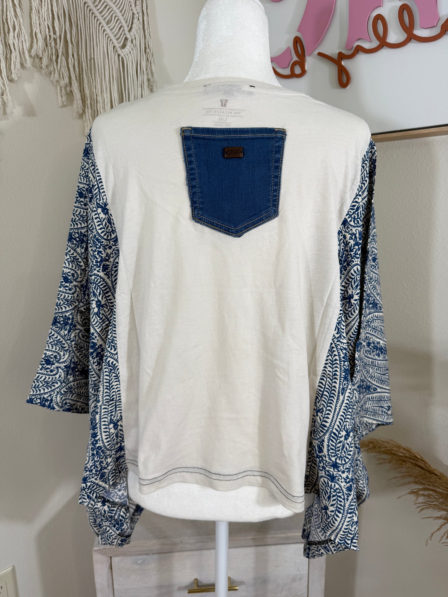 Backstreet Boys Mix & Match Tee Grey Cream Blue Floral