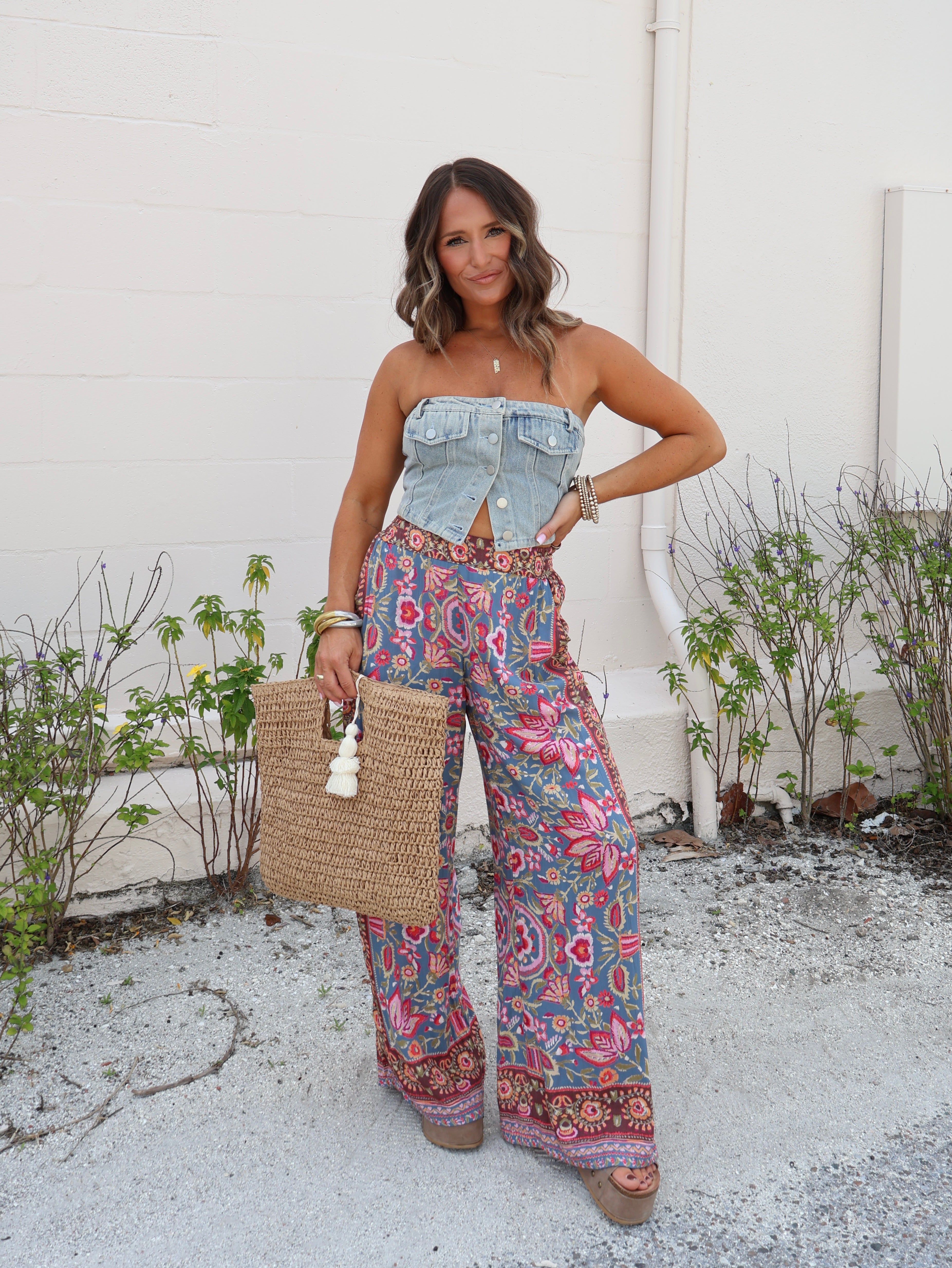 Freshly Picked Boho Pants Brown Multi