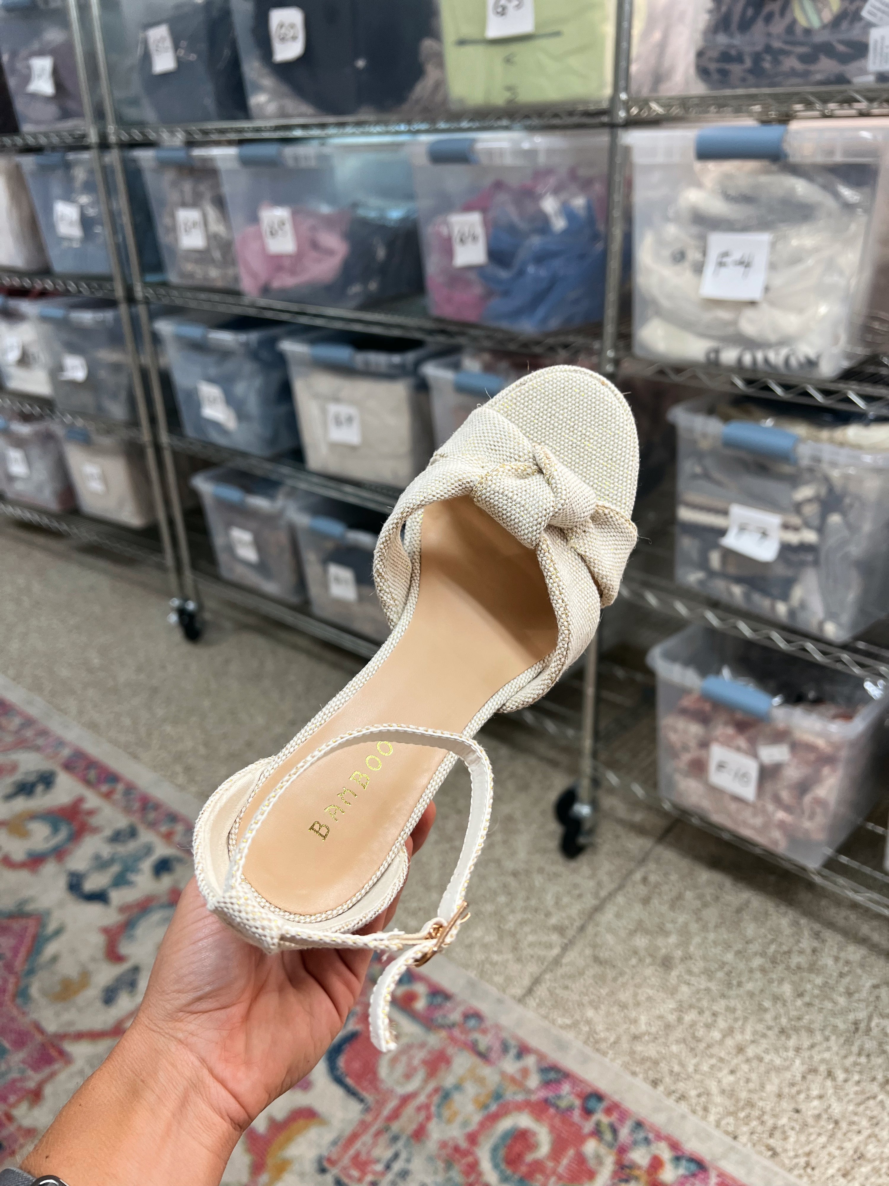 Summer Fling Heels Natural Linen