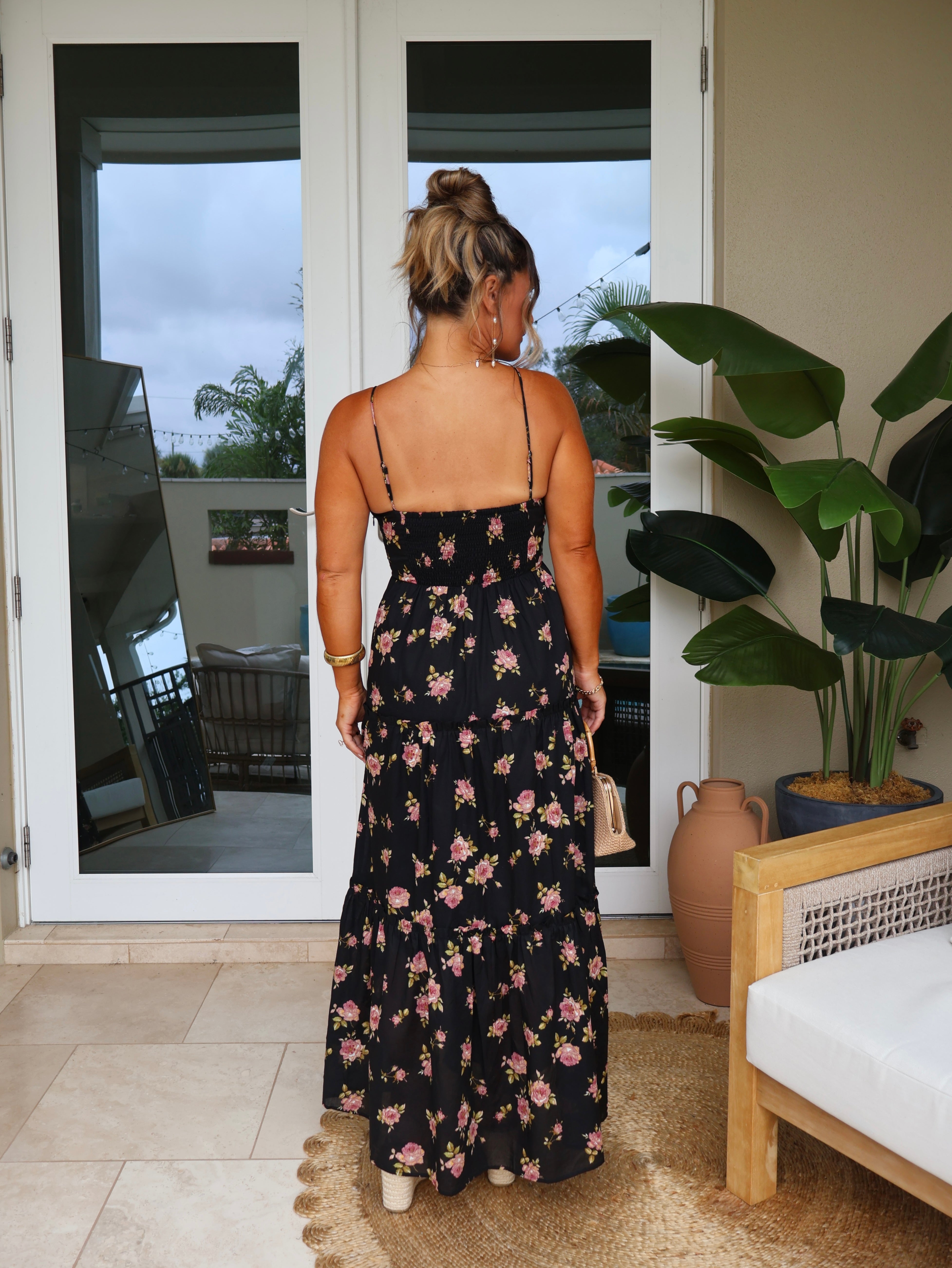 Wild Rose Midi Dress Night Rosette