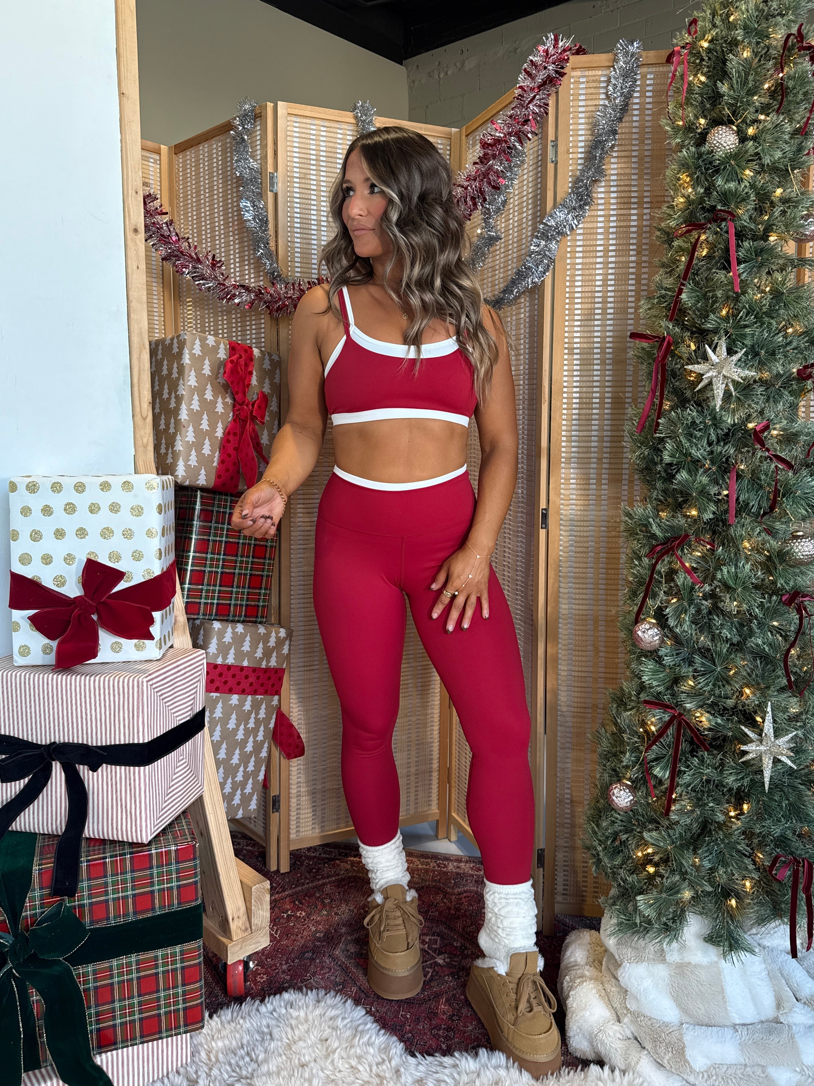 Tone with Me Layered Set Cherry