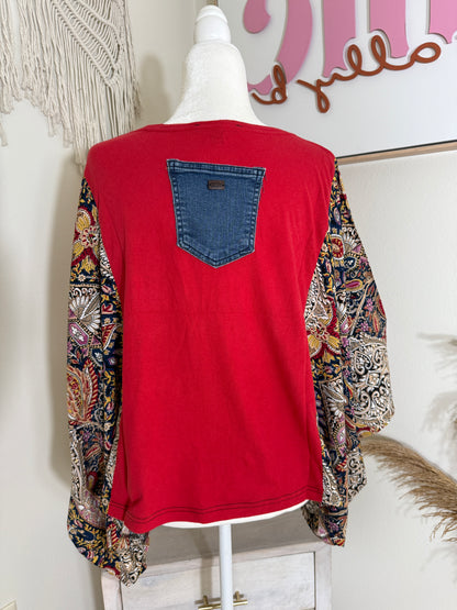 Whitney Houston Mix & Match Tee Red Floral