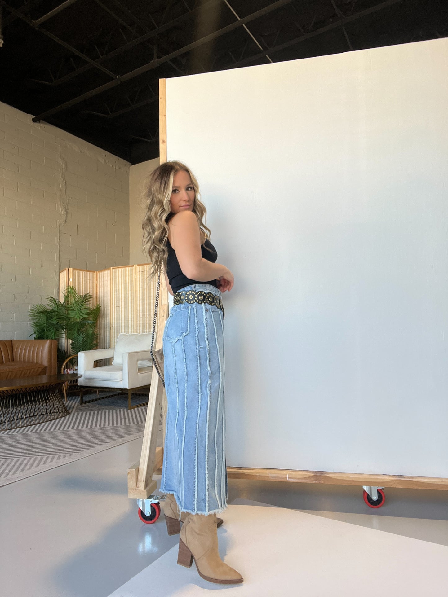 Chrishelle Maxi Denim Skirt