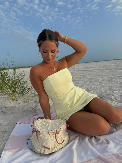 Sunday Brunch Romper Dress Vanilla