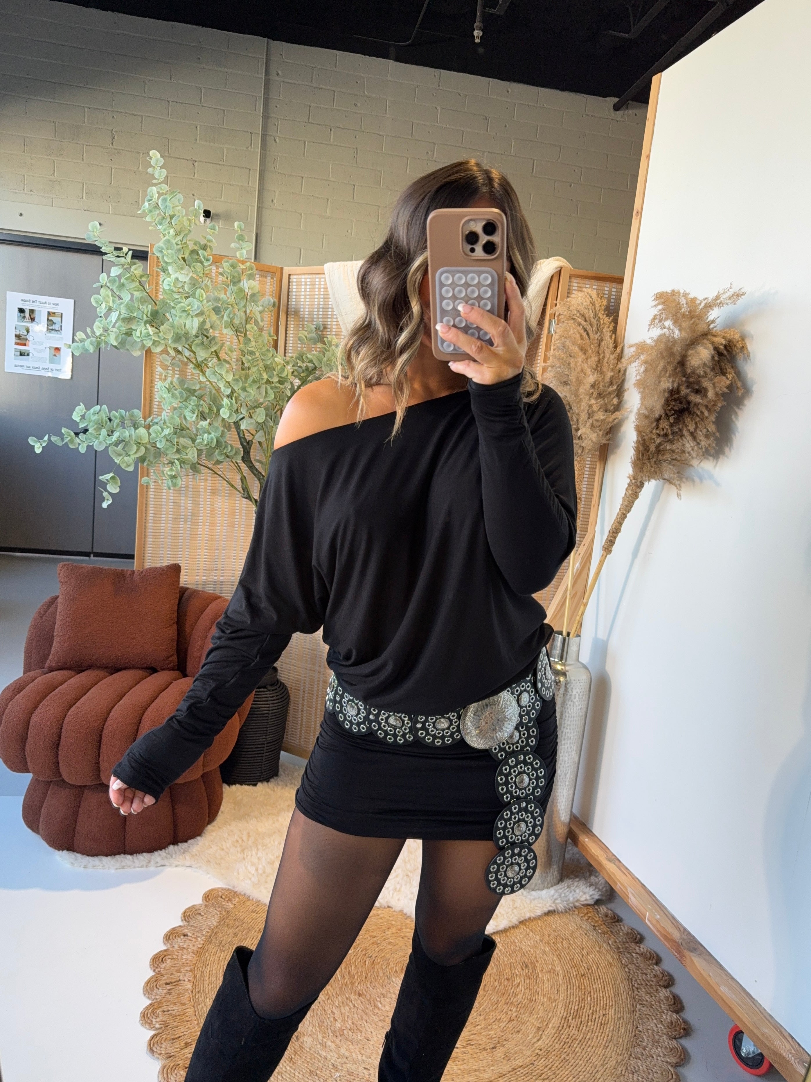 Throughout the Night Mini Dress Black