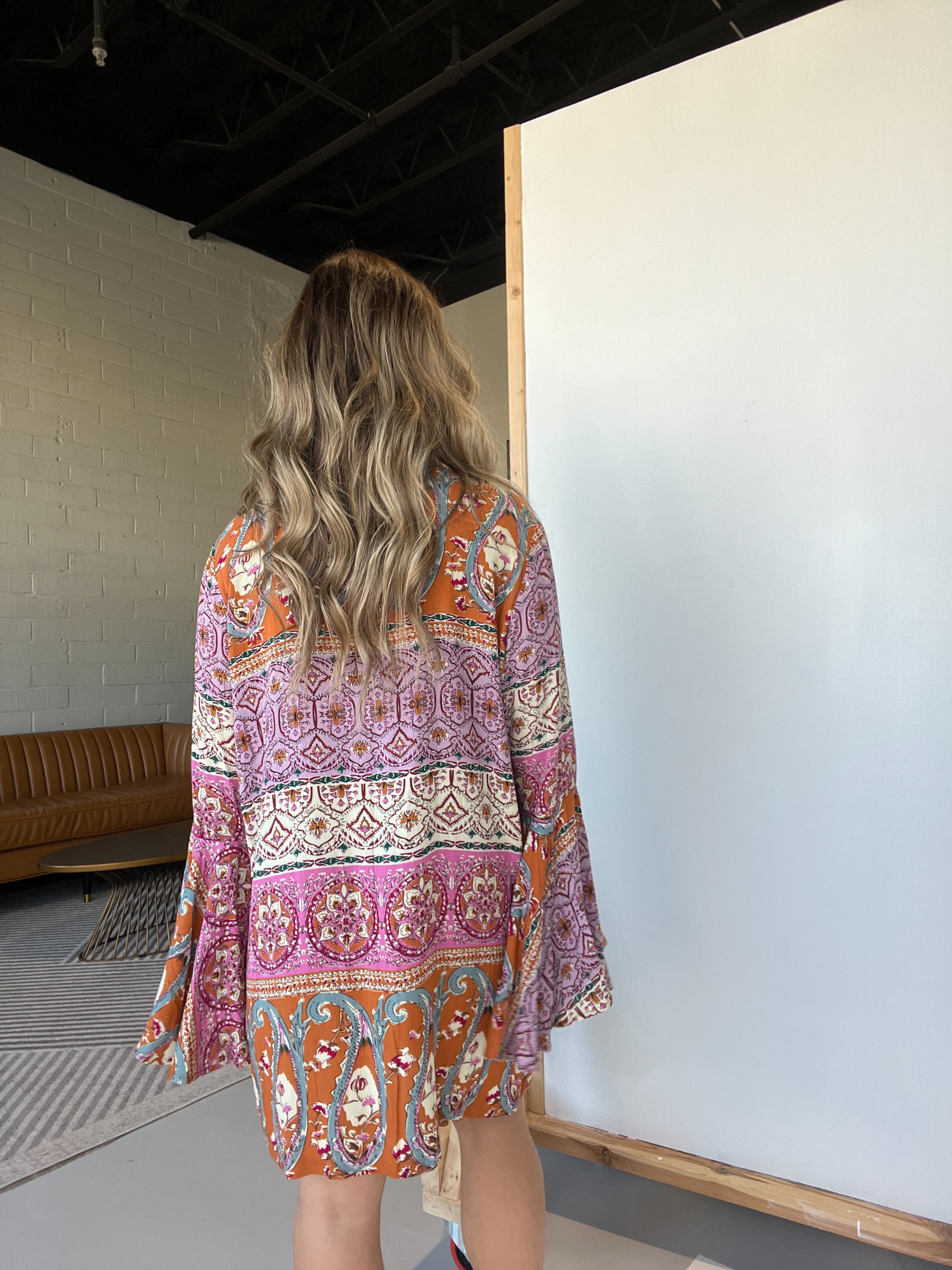 Alexandra Boho Flare Sleeve Dress