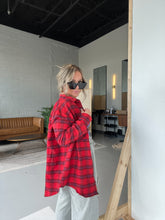 Load image into Gallery viewer, Falling For You Red Flannel
