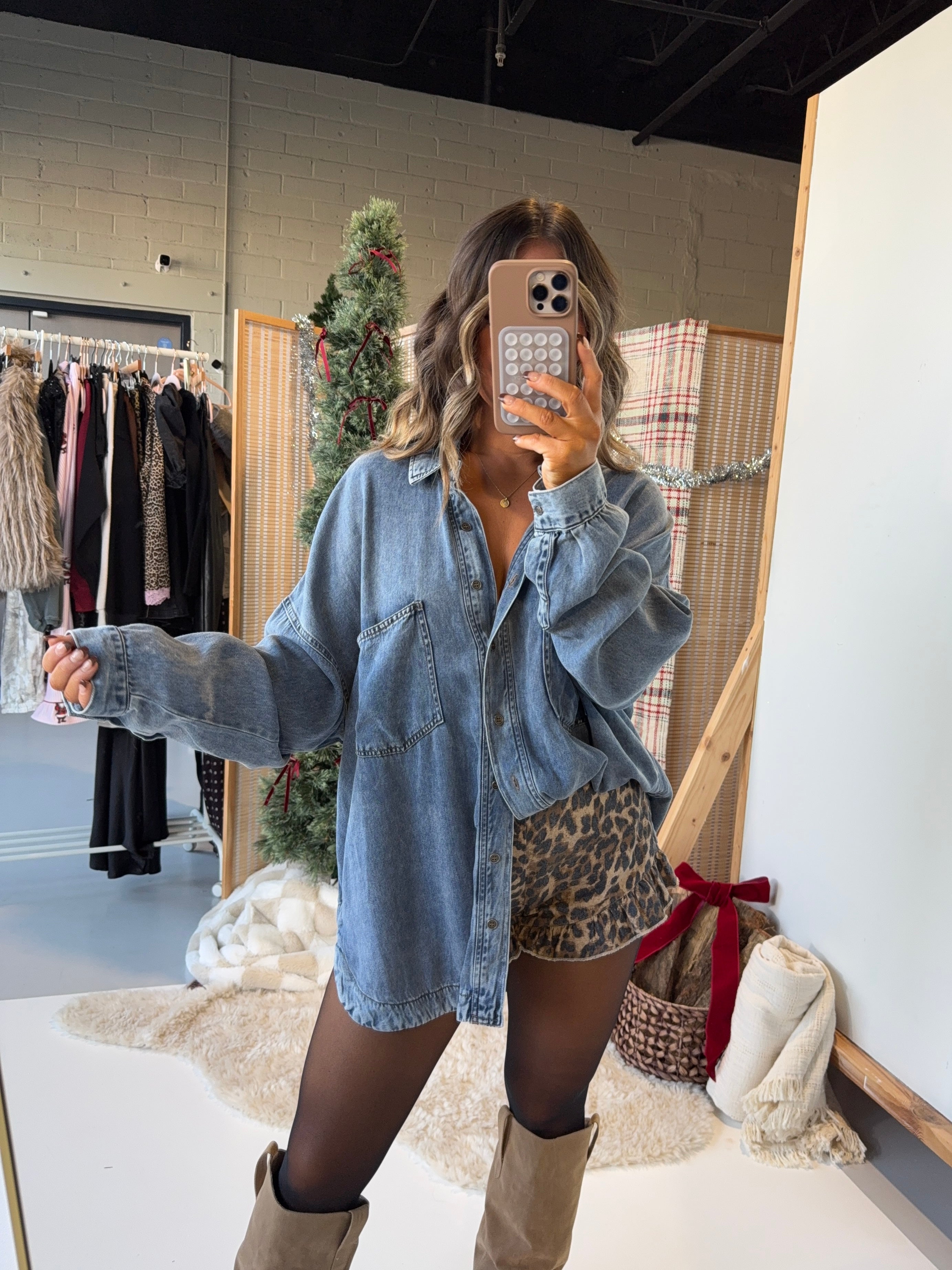 Late Evenings Button Down Chambray