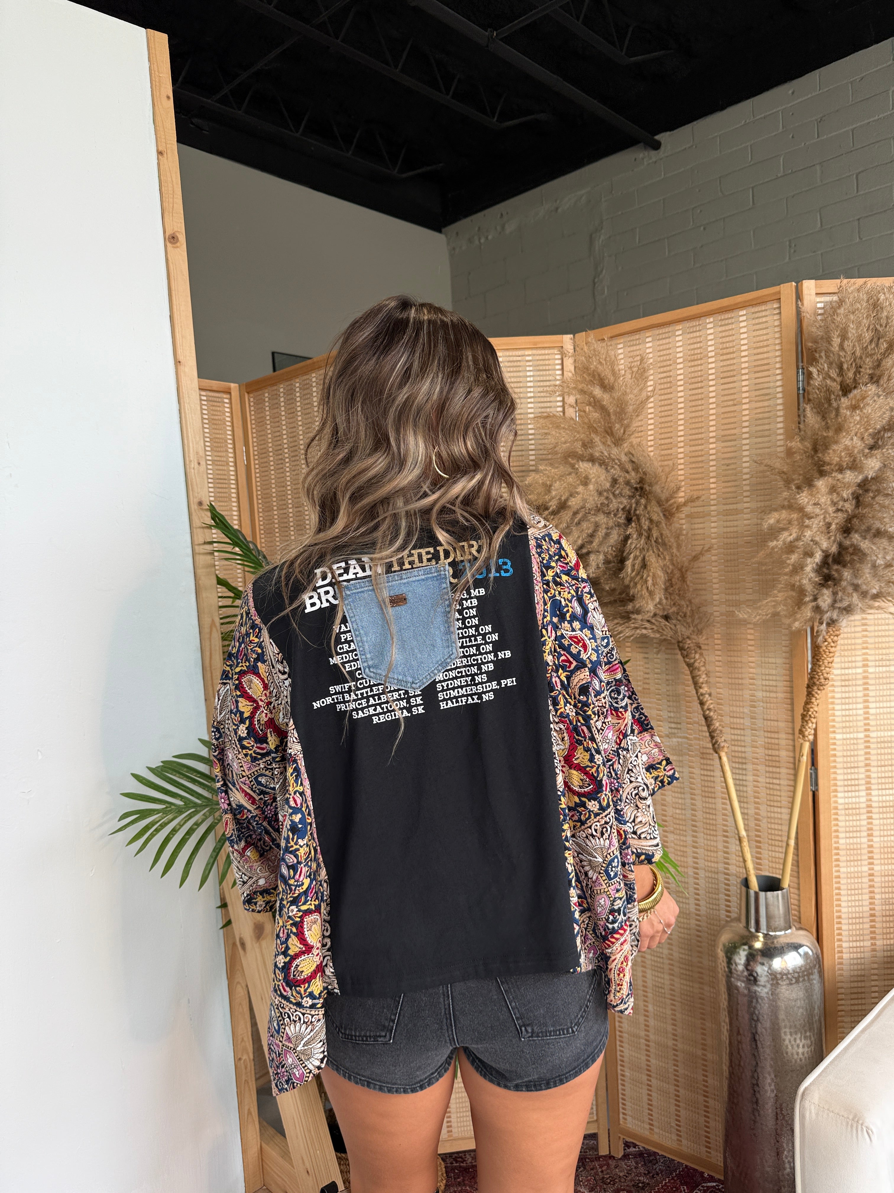 Dean Brody Mix & Match Tee Black Floral