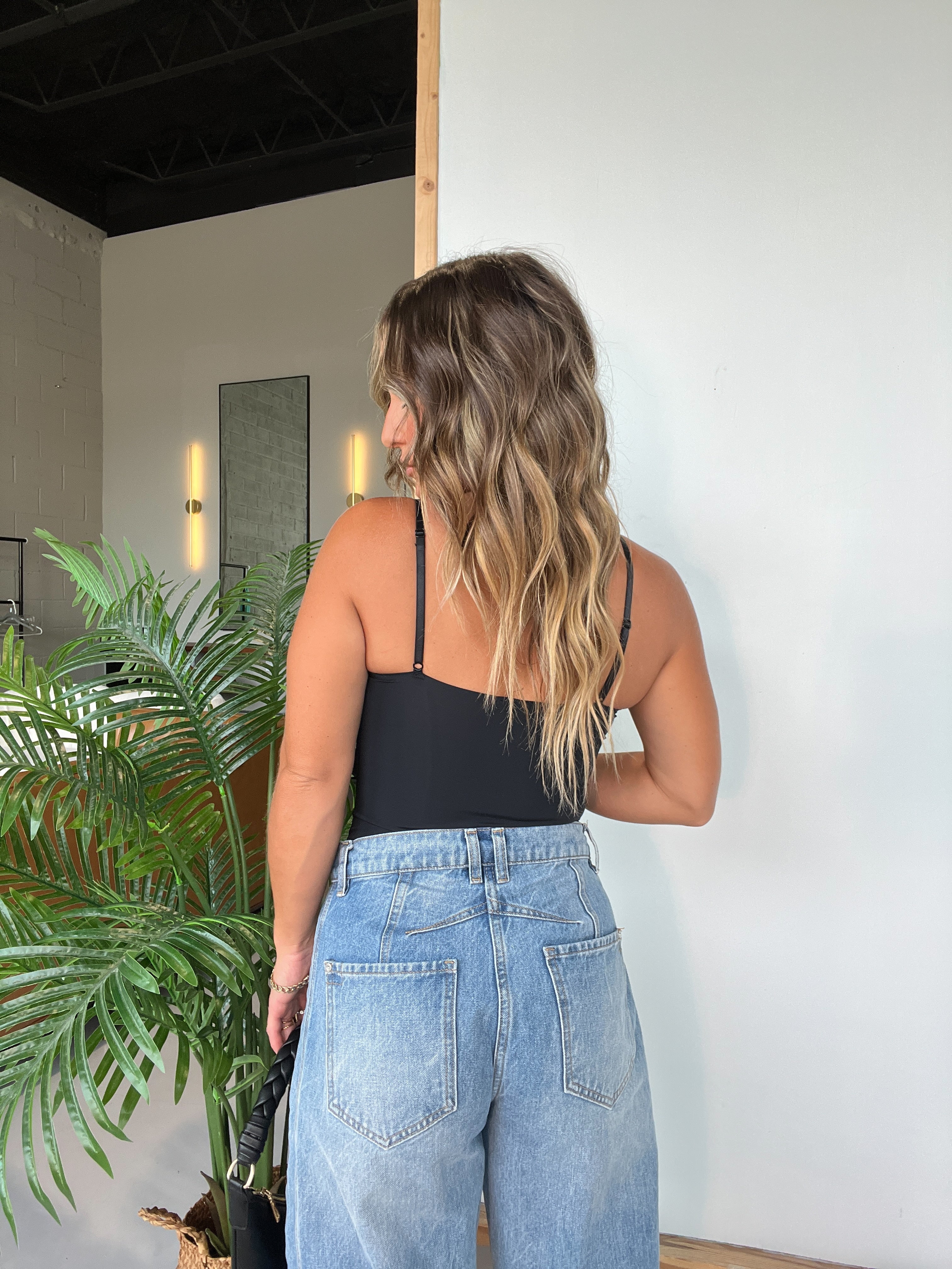 Kimmy Fitted Underwire Bodysuit Black