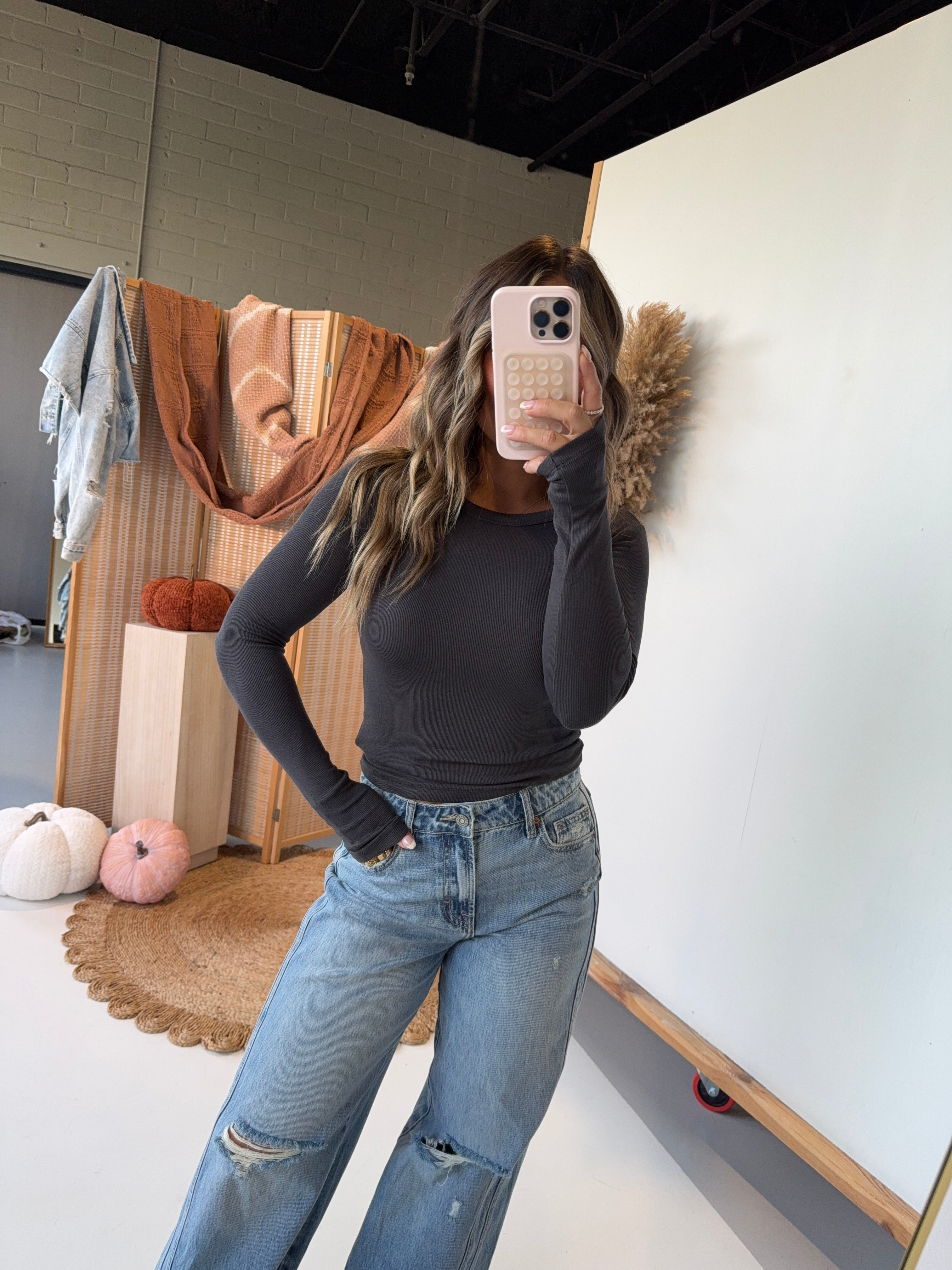 Fireside Basic Long Sleeve Ash Charcoal