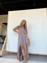 Load image into Gallery viewer, NEW TAUPE ROMANTIC PLANS MAXI DRESS
