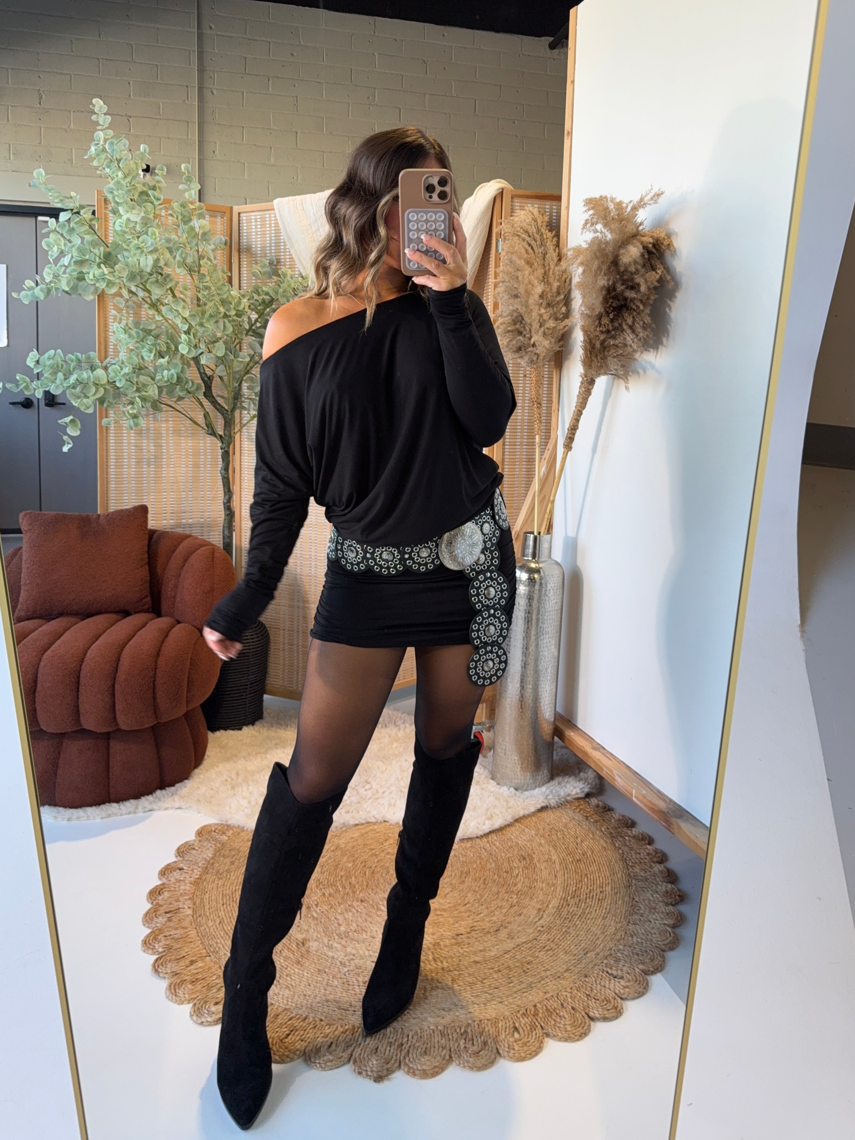 Throughout the Night Mini Dress Black