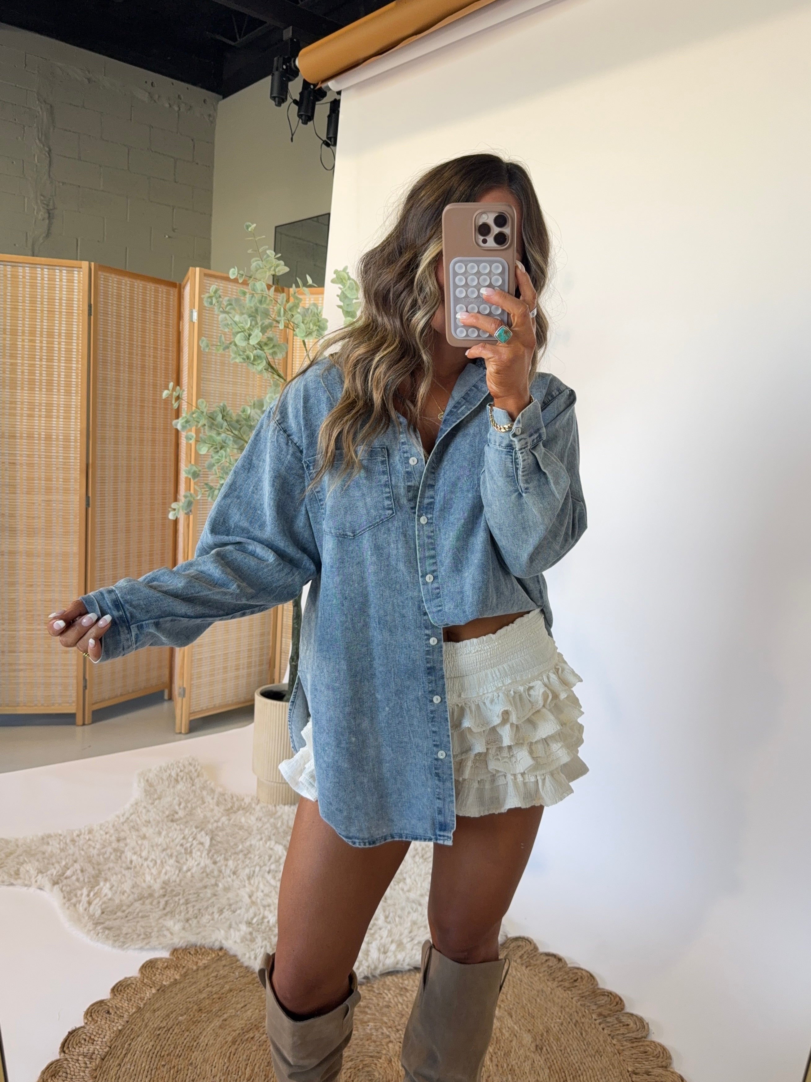 Mary Cate Denim Button Down