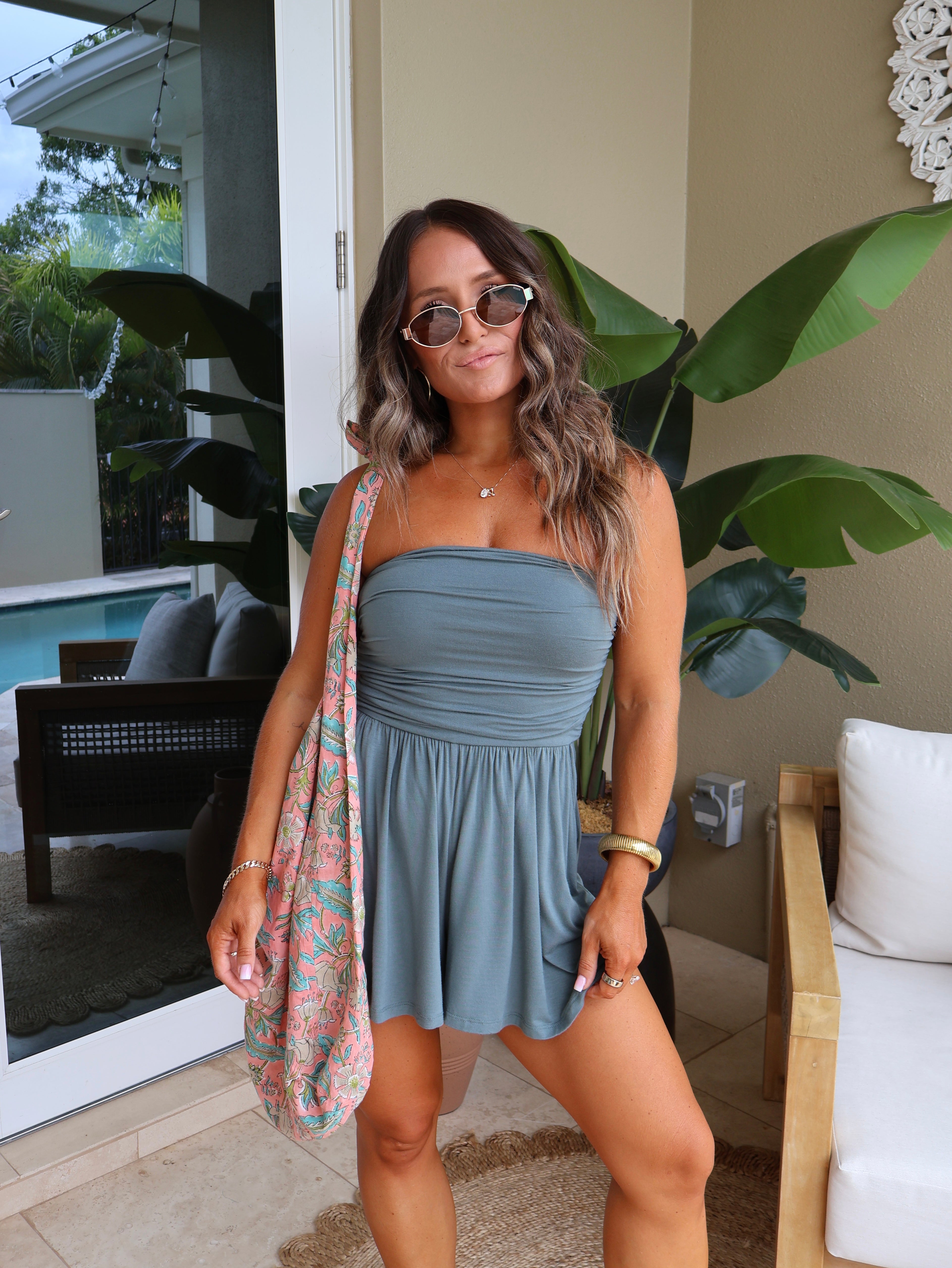 Florida Casual Romper Ash Jade
