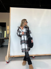 Load image into Gallery viewer, Cold Outside Long Shacket Plaid
