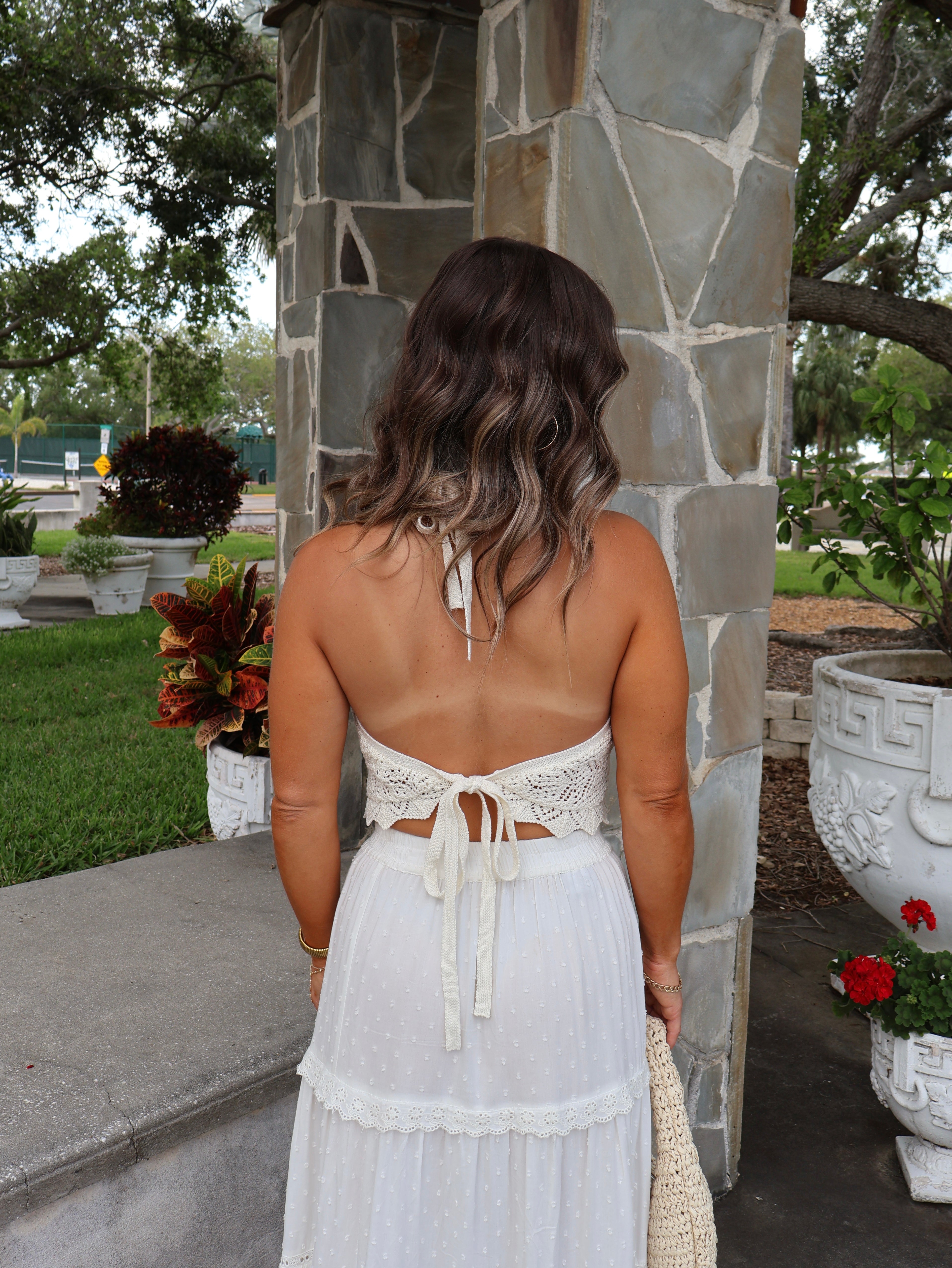 Golden Hour Knit Halter Top Natural