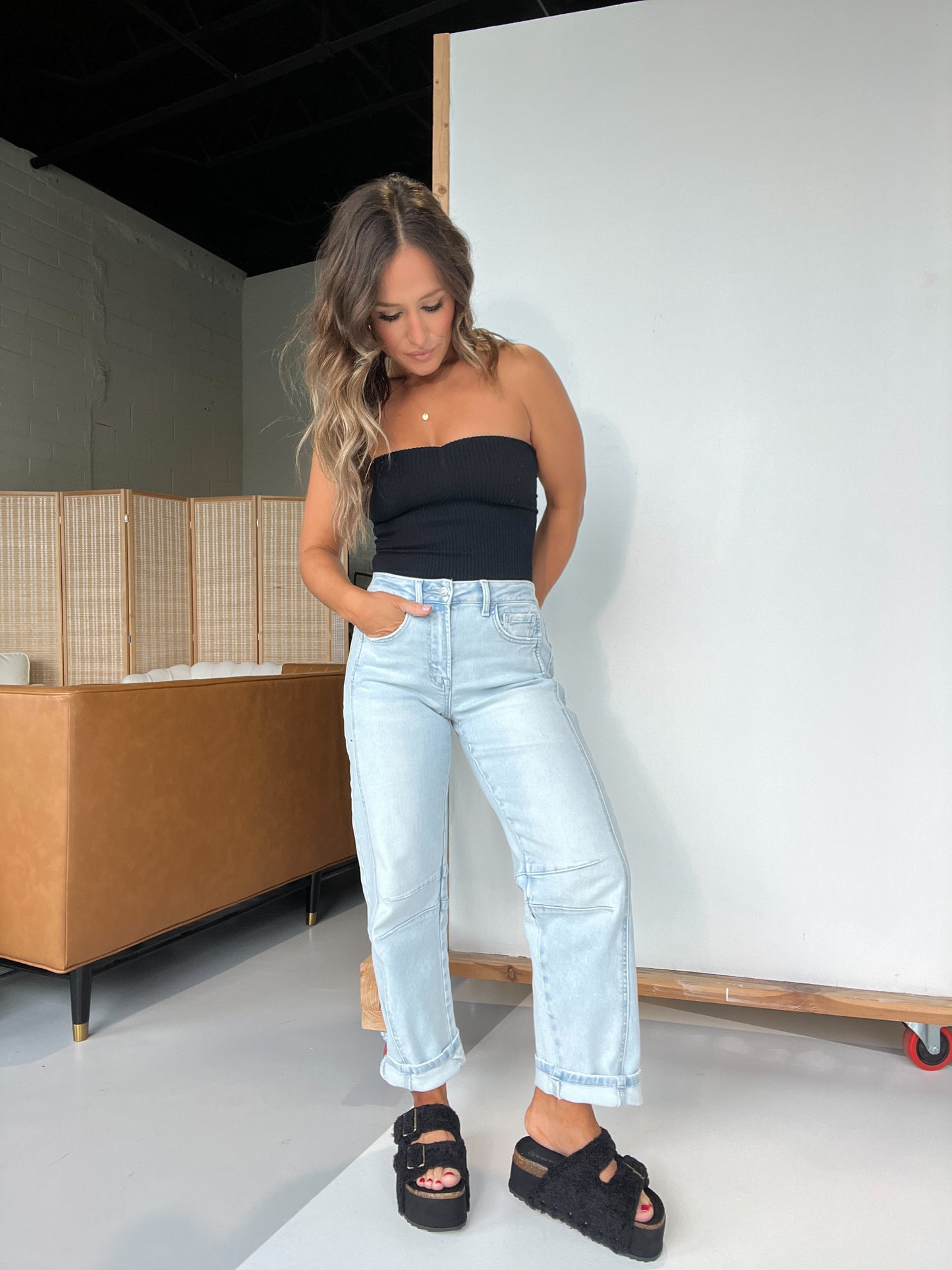 Northern Way High Waisted Barrel Jeans