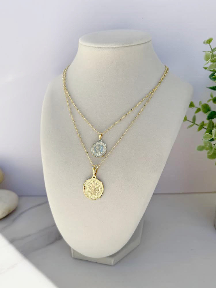 Emperor Coin 18K Gold Necklace 16"