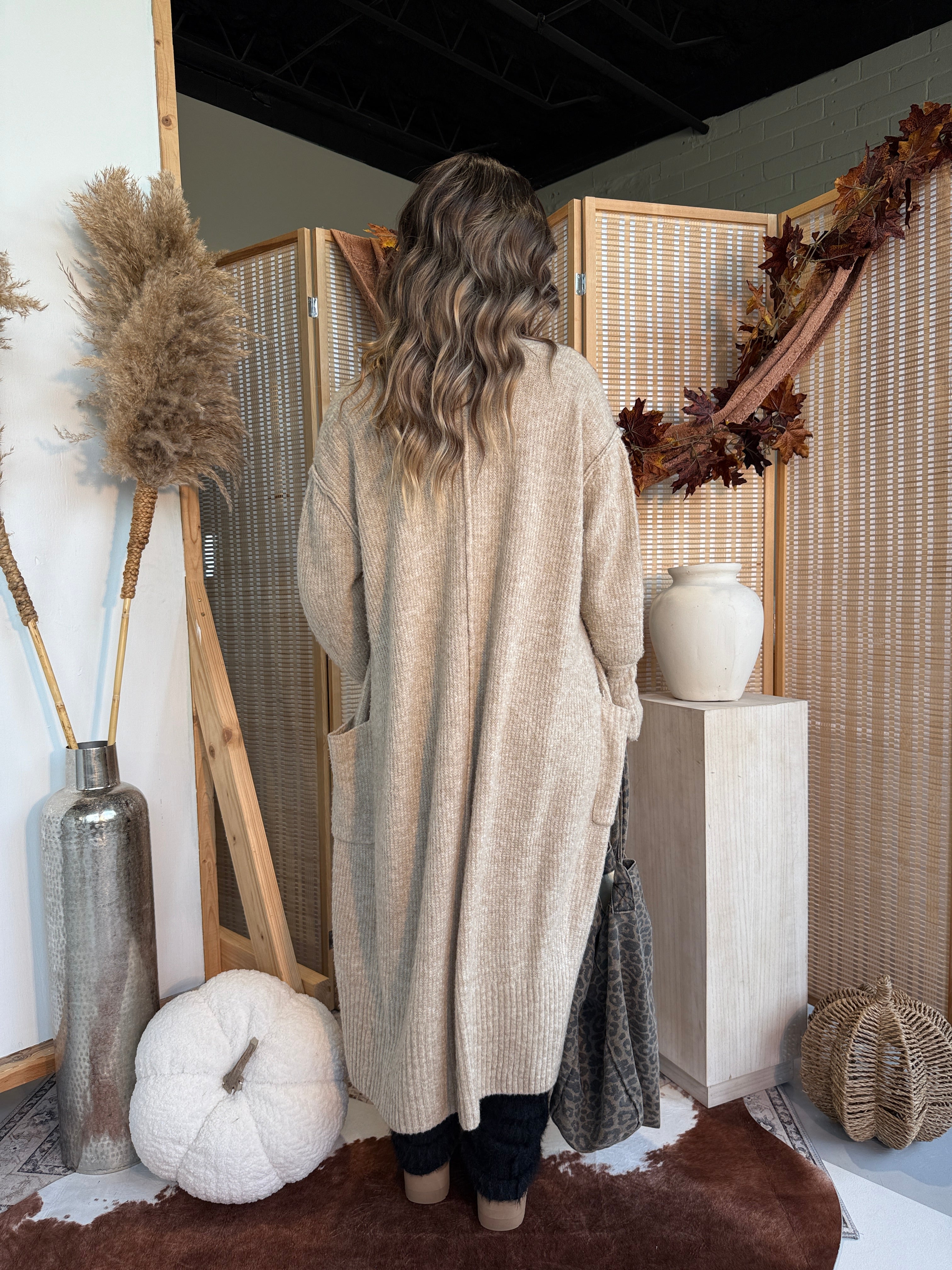 Winter Day Long Cardigan Oatmeal