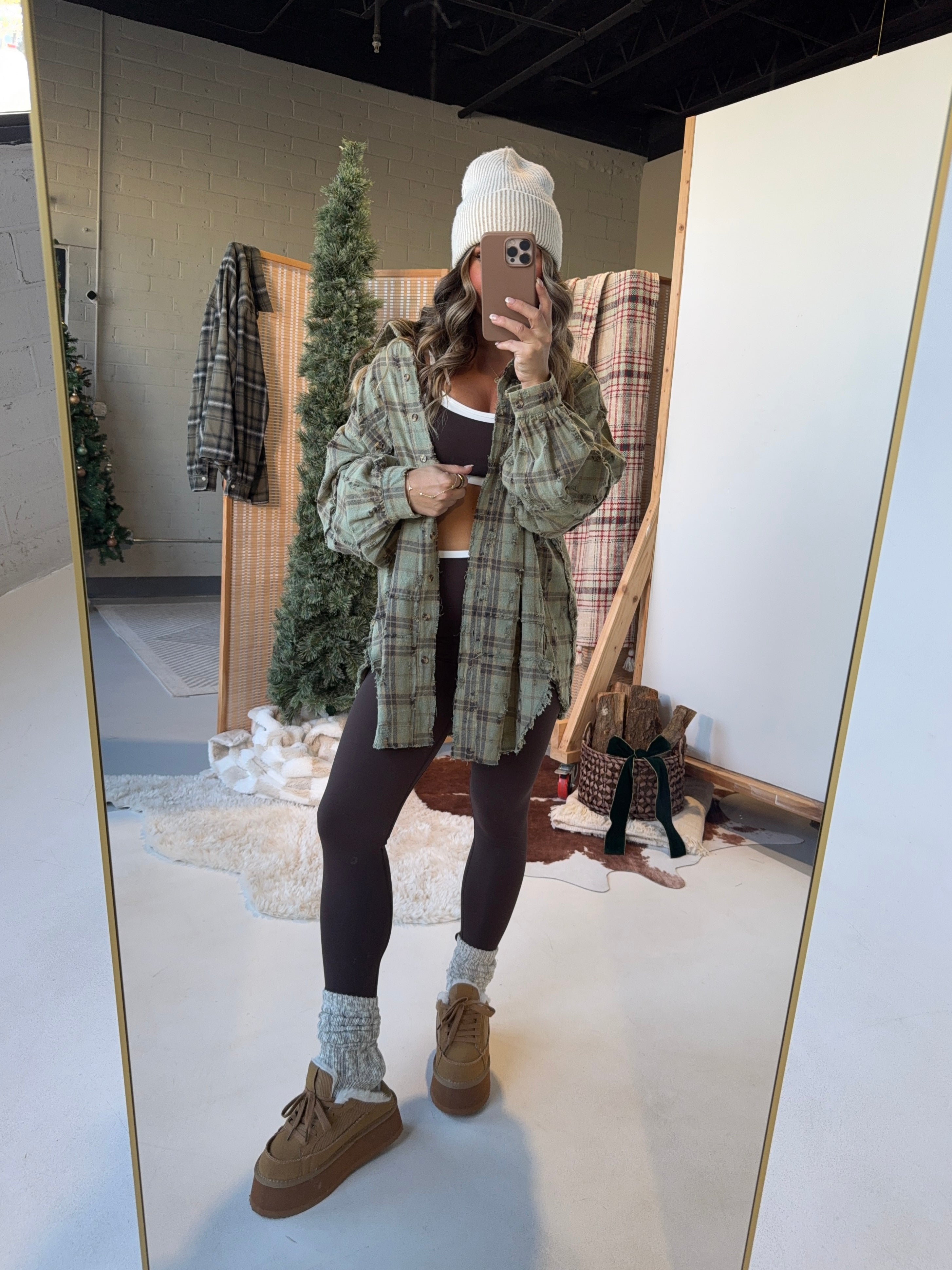 Whispering Pines Flannel Dusty Sage