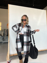 Load image into Gallery viewer, Cold Outside Long Shacket Plaid

