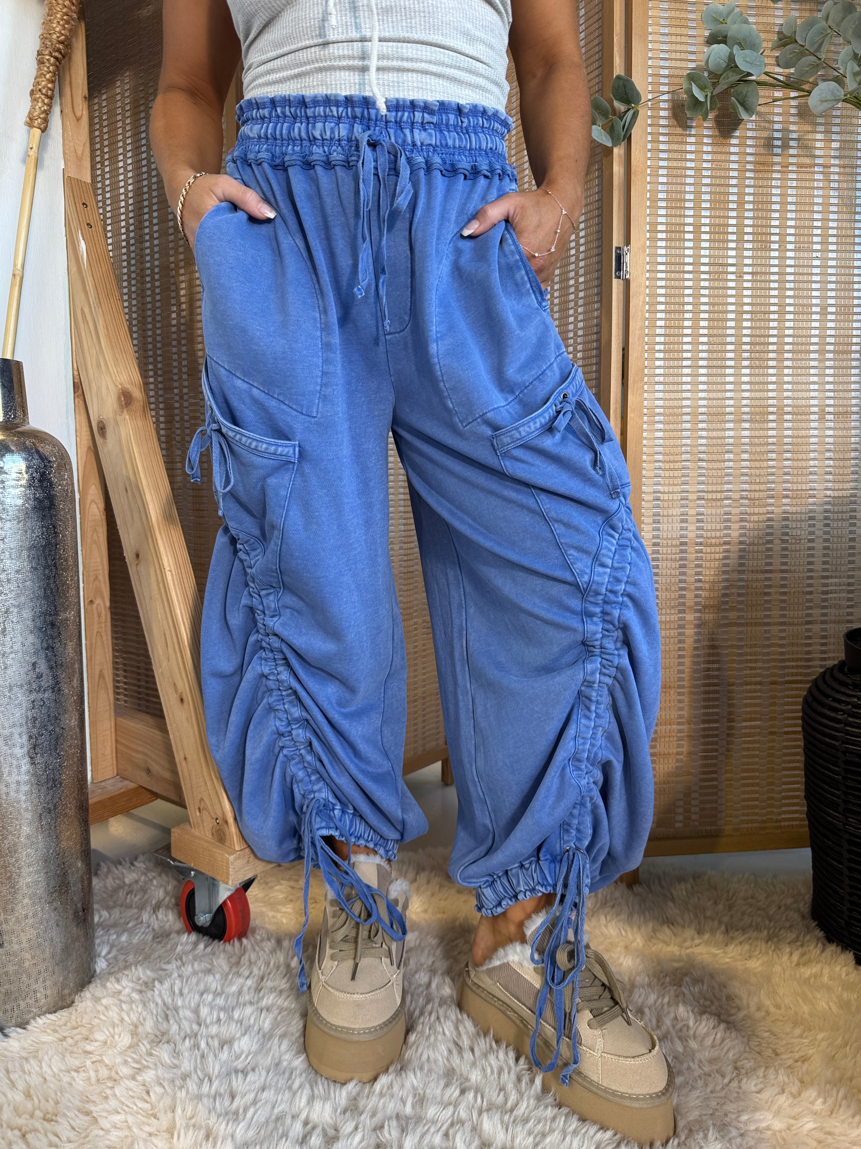 Show Me Love Boho Joggers Blue