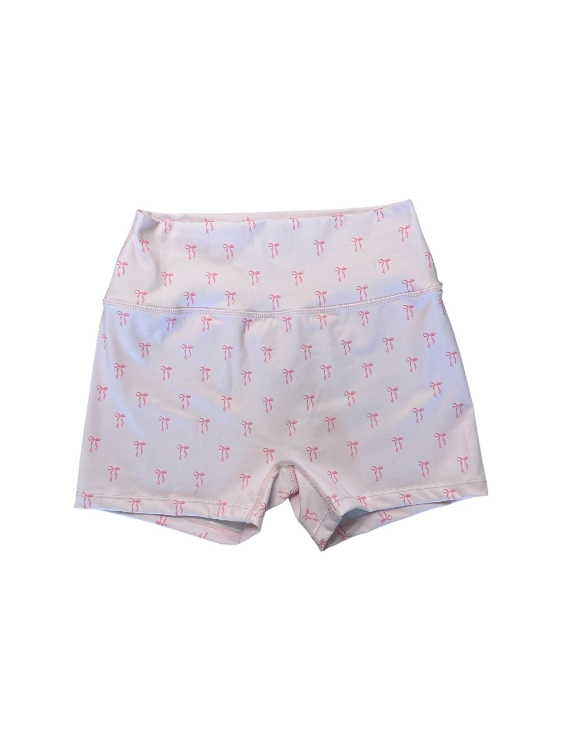 Wrapped in a Bow Mini Biker Shorts Pink