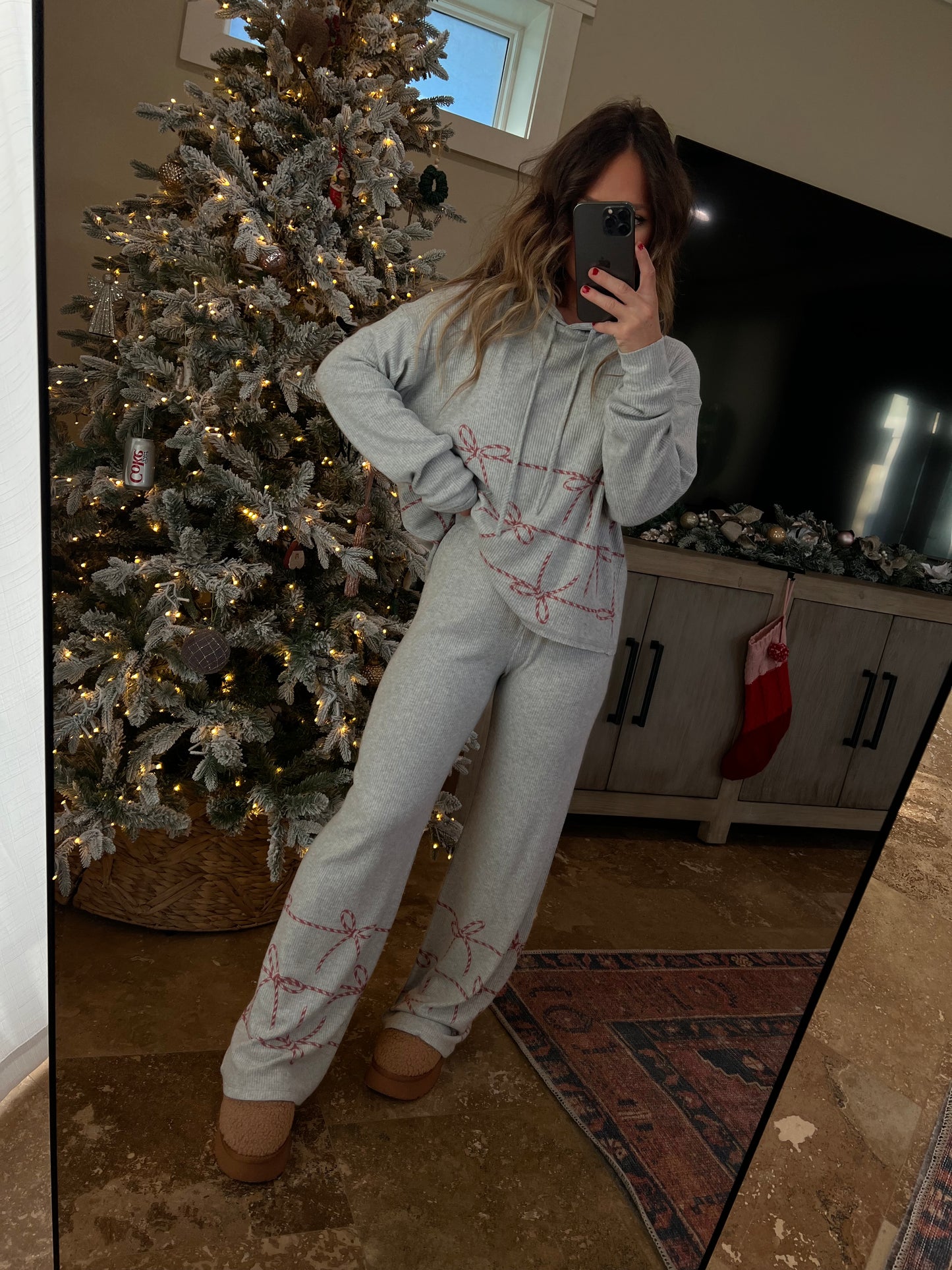 Candy Cane Lane Lounge Set Heather Grey