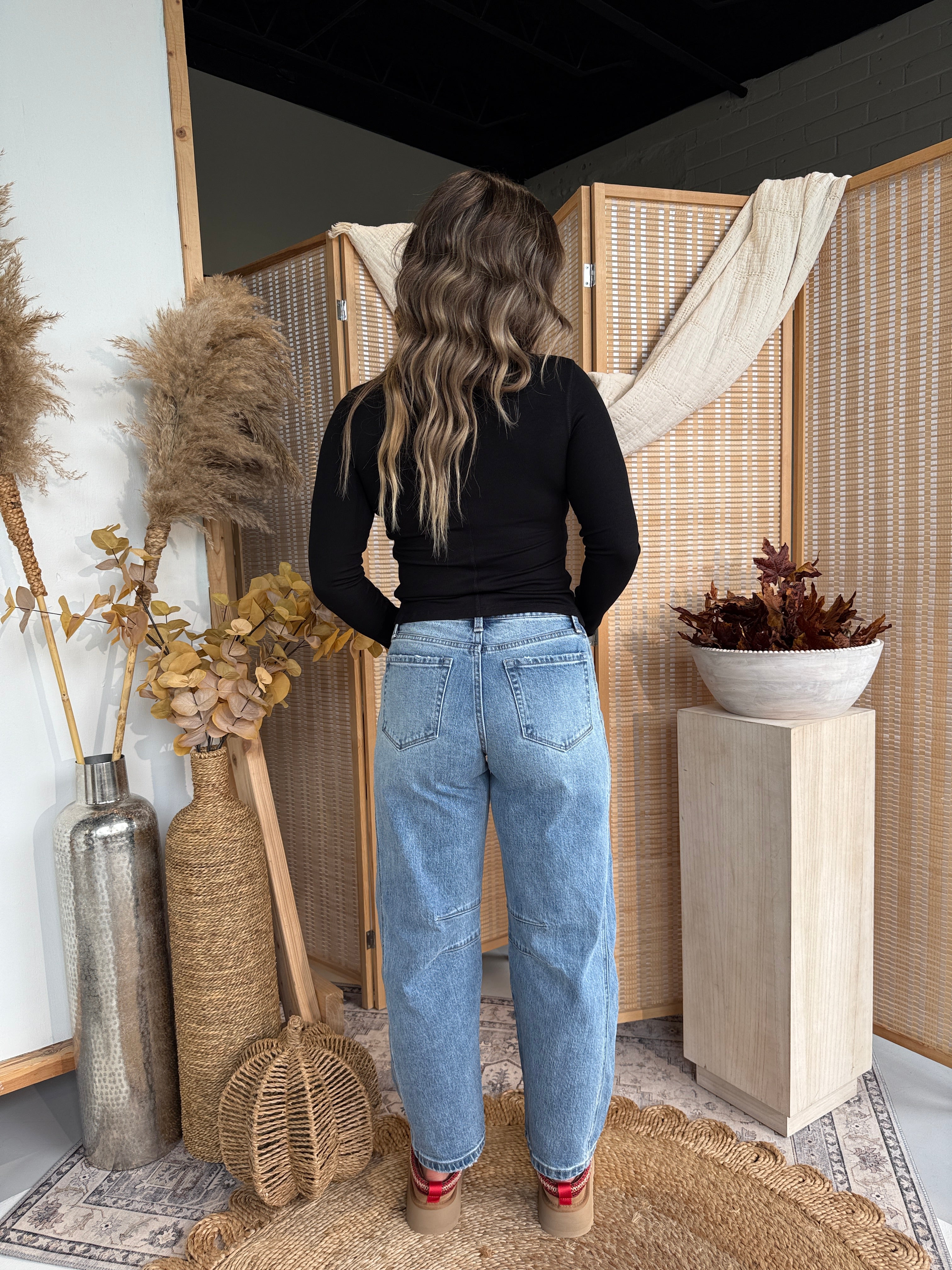 Katie Barrel Jeans Washed Blue