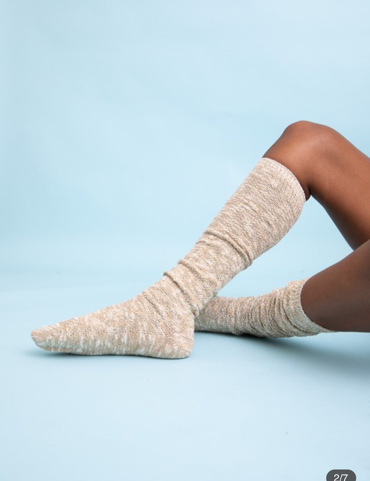 Speckle Knit Long Socks