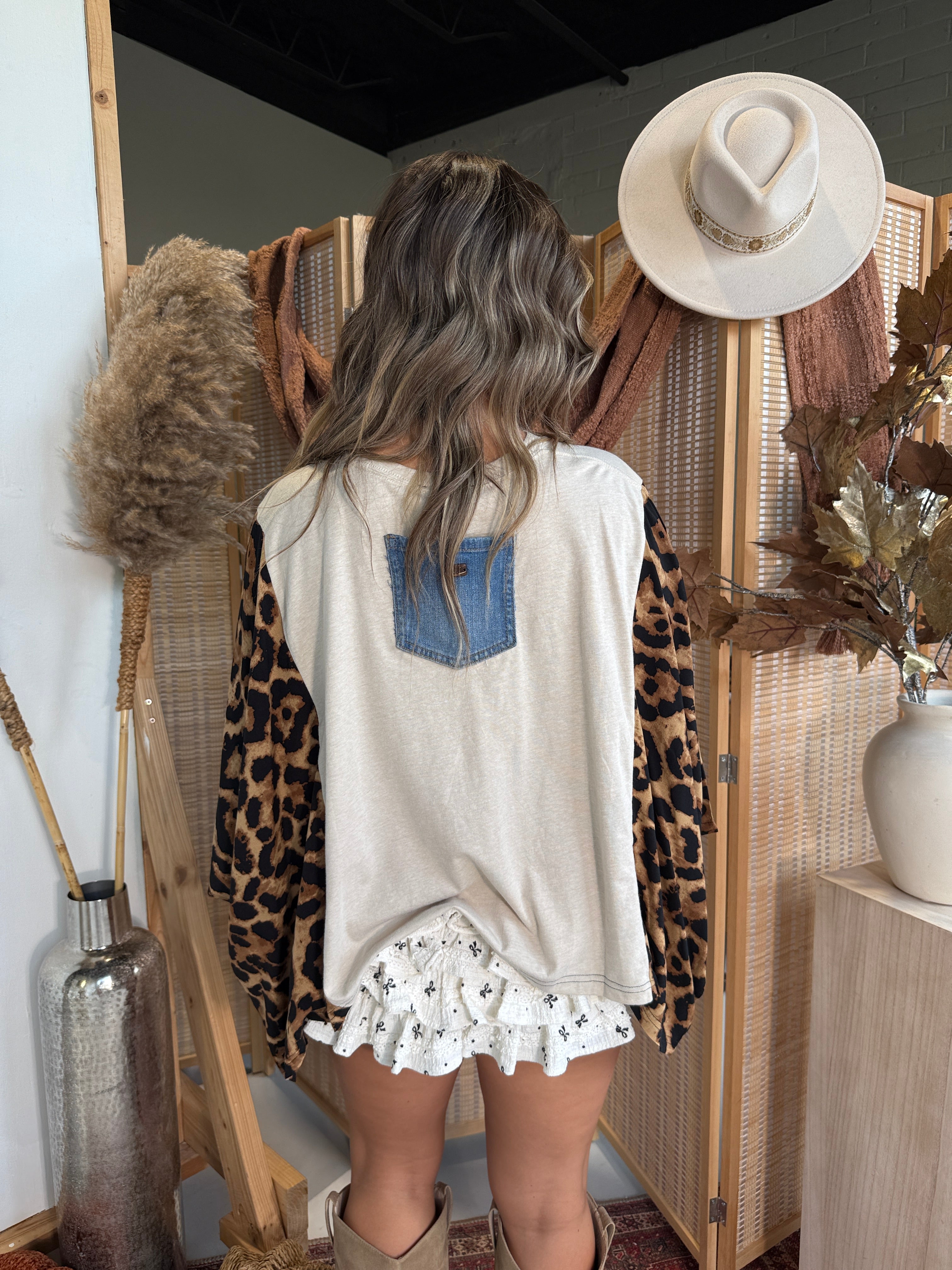 Florida Georgia Line Mix & Match Tee Taupe Cheetah