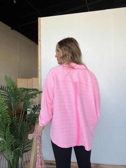 Forever Mine French Terry Pullover Pink