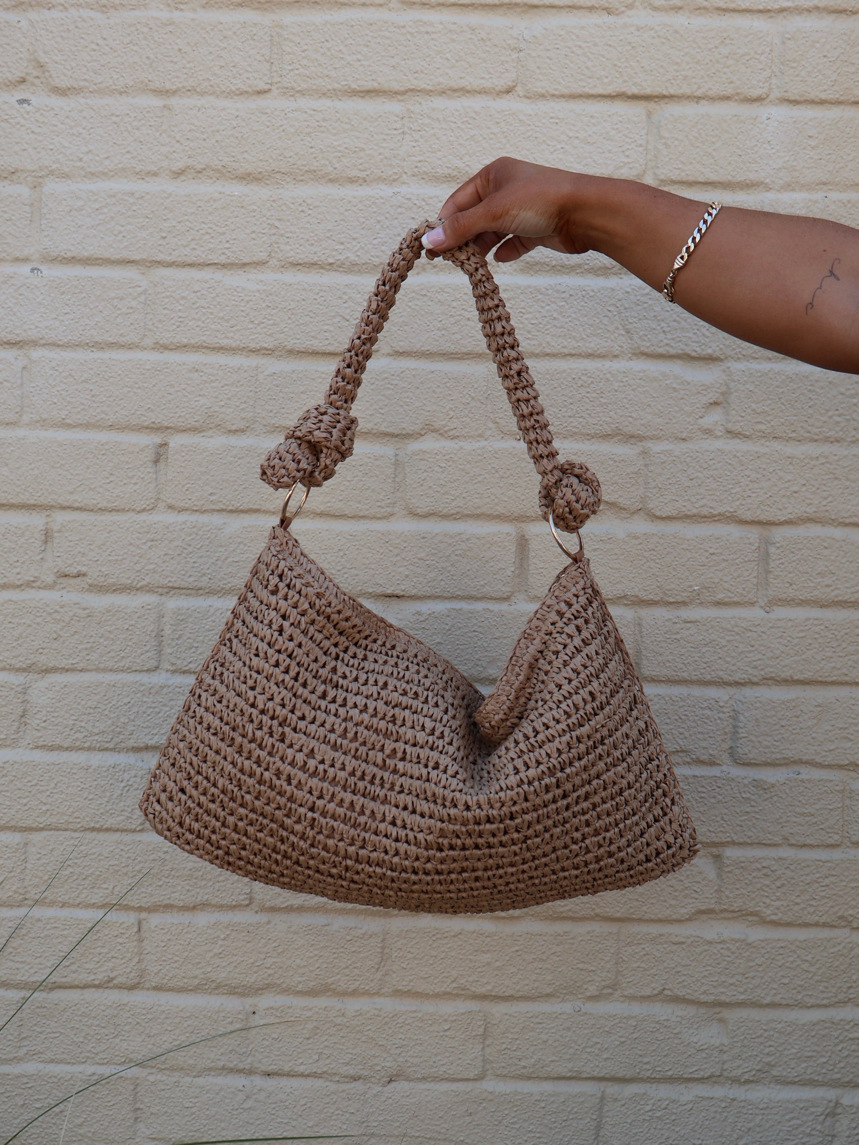 Sadie Braided Straw Hand Bag