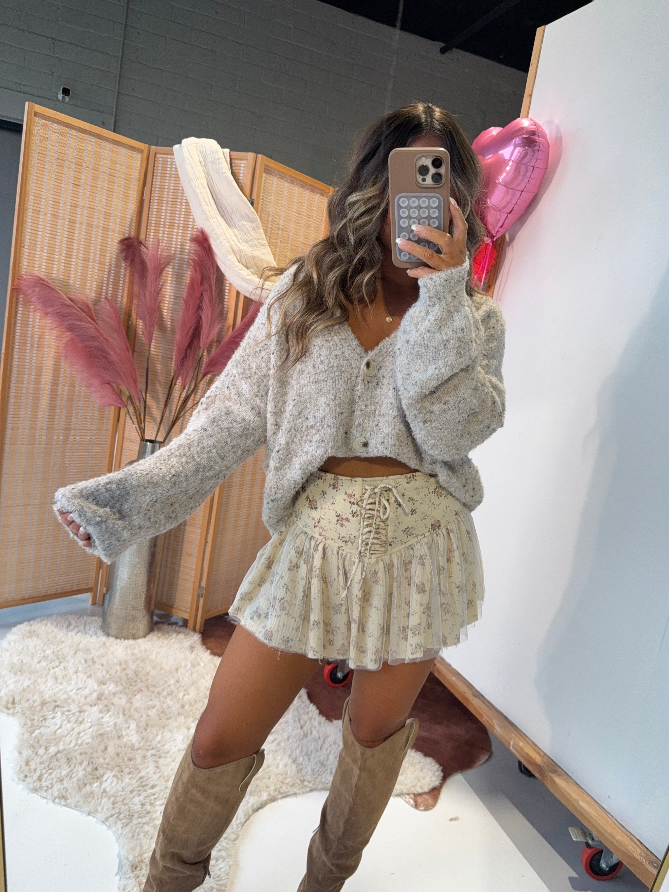 Estella Gauze Mini Skort Cream