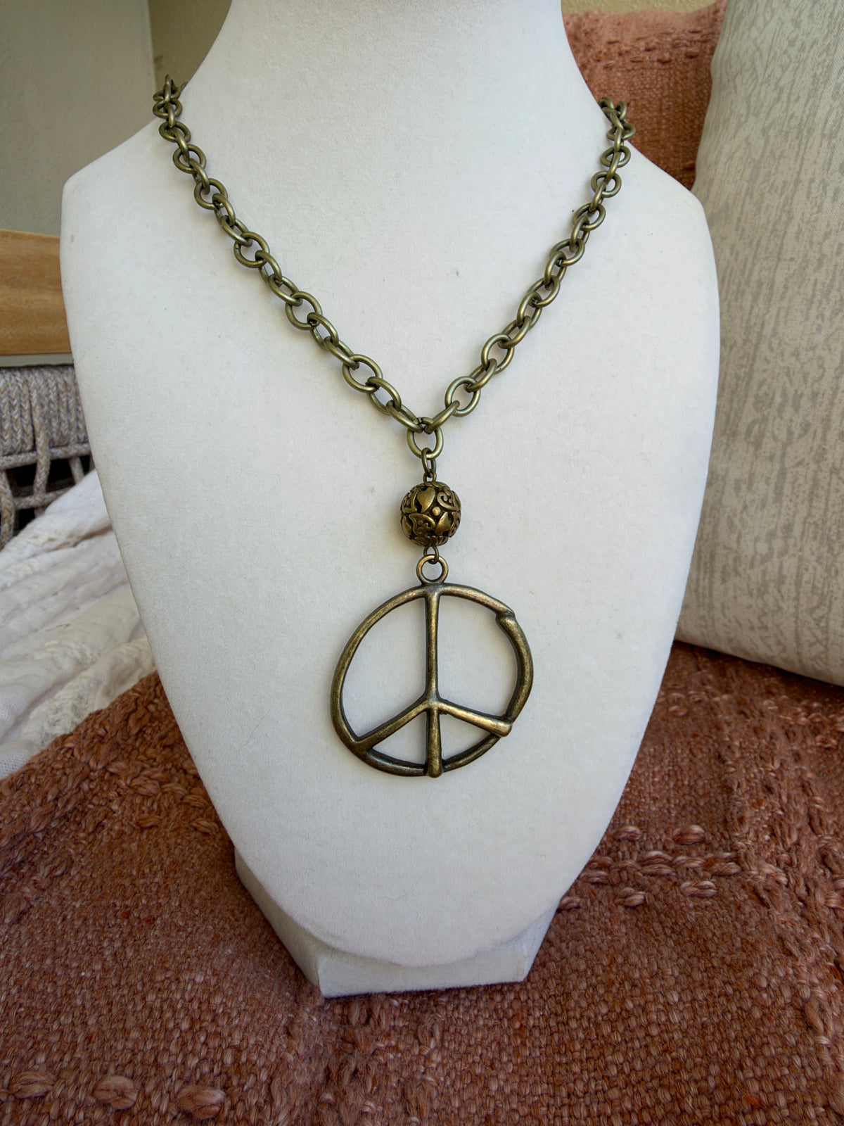 Serenity Peace Necklace Bronze