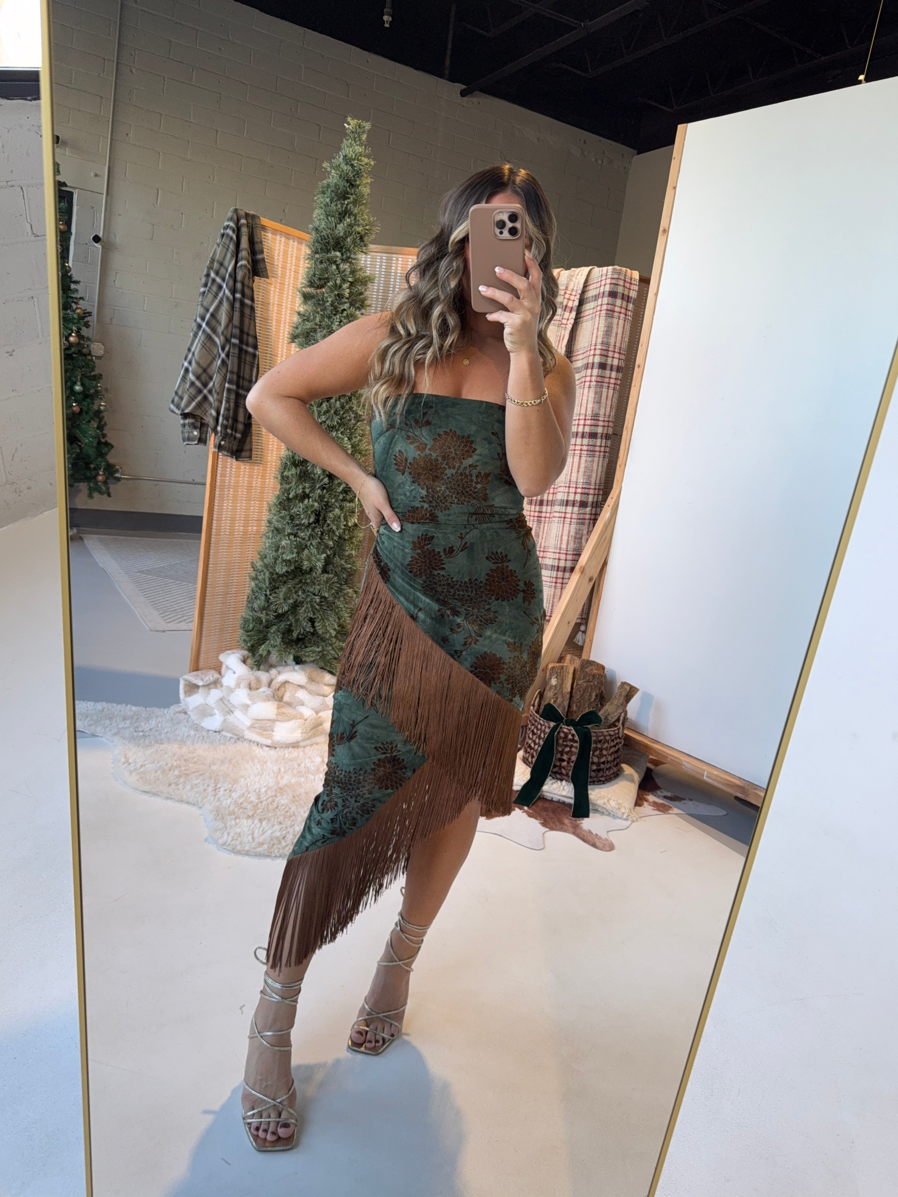 Cocktail Hour Asymmetrical Fringe Dress