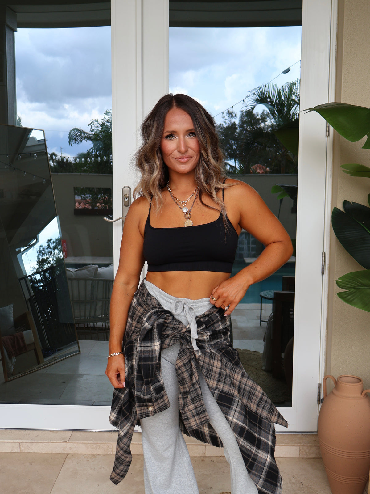 Brittni Square Neck Bra Top Black
