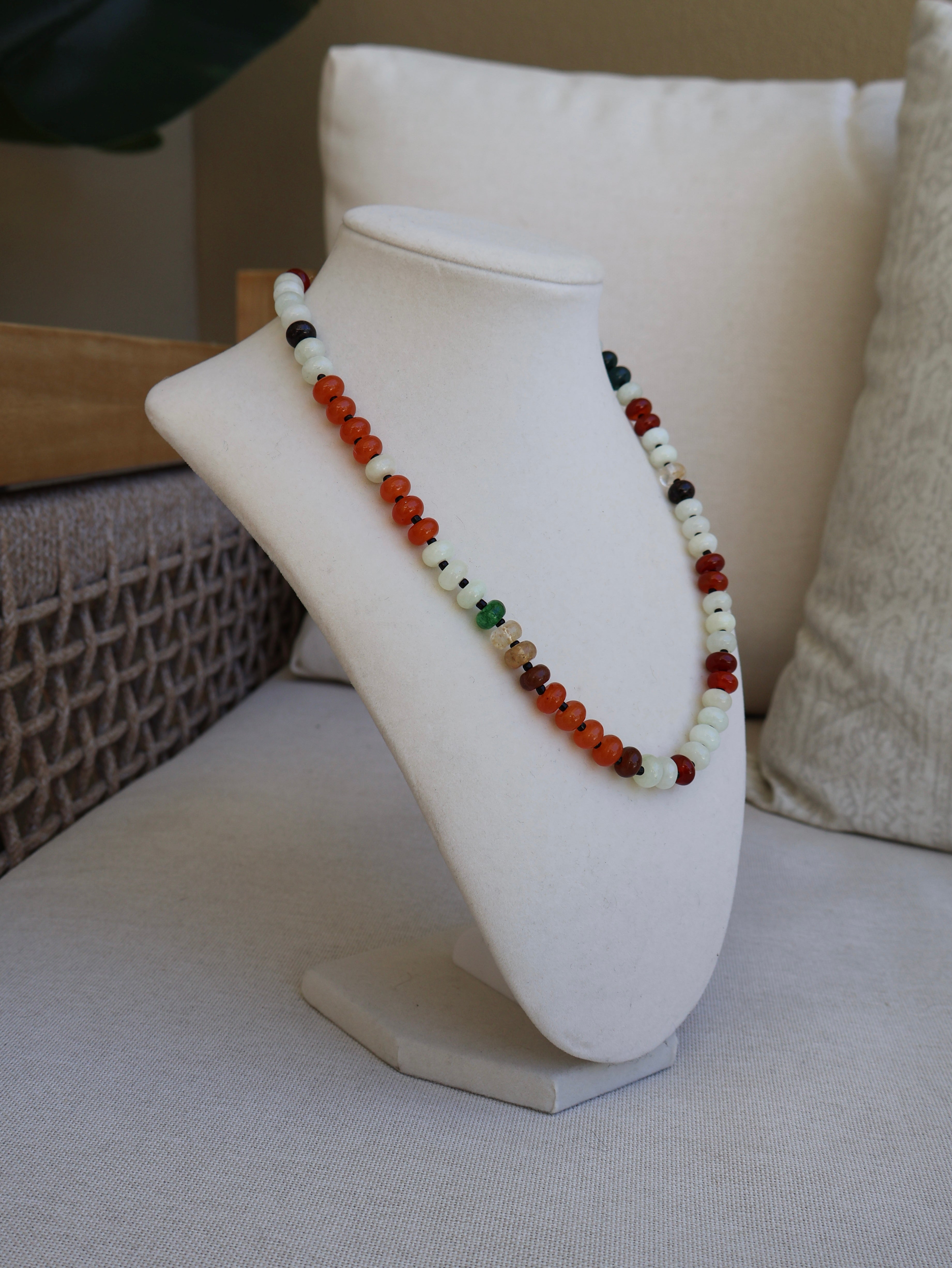 Paloma Beaded Necklace Amber Multi